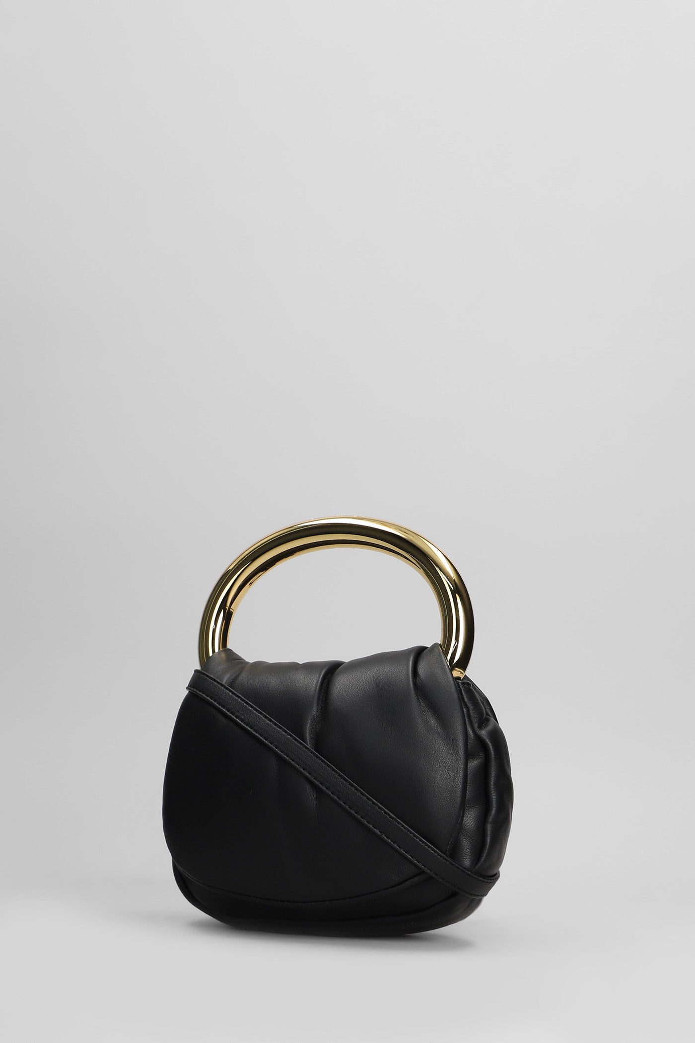 Blumarine Shoulder Bag In Black Leather In Black