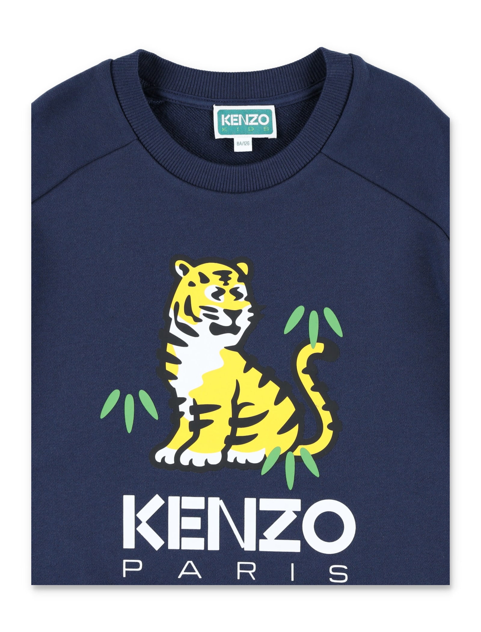 Shop Kenzo Tiger Print Sweatshirt In Navy