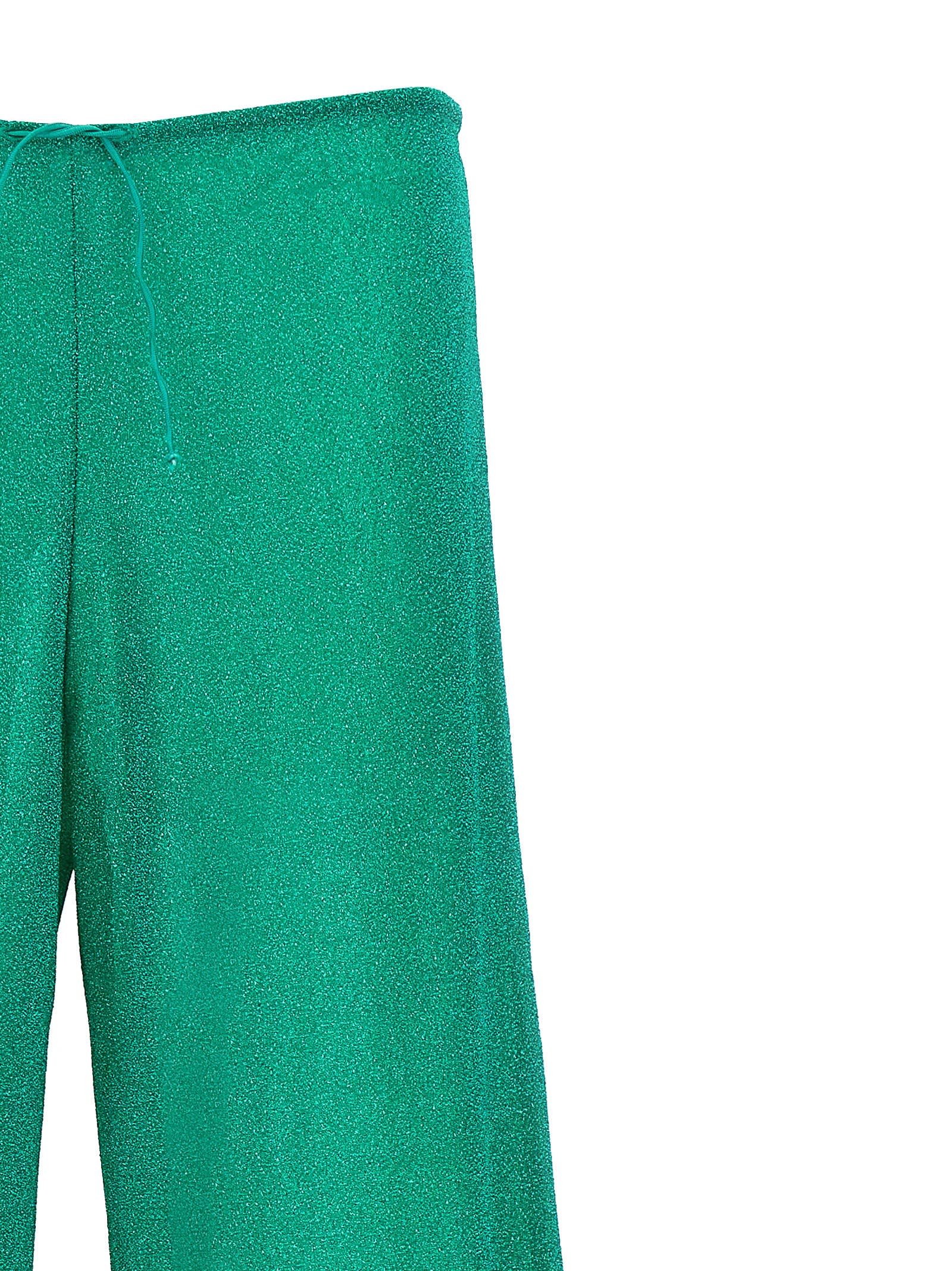 Shop Oseree Lumiere Plumage Pants In Aquamarine