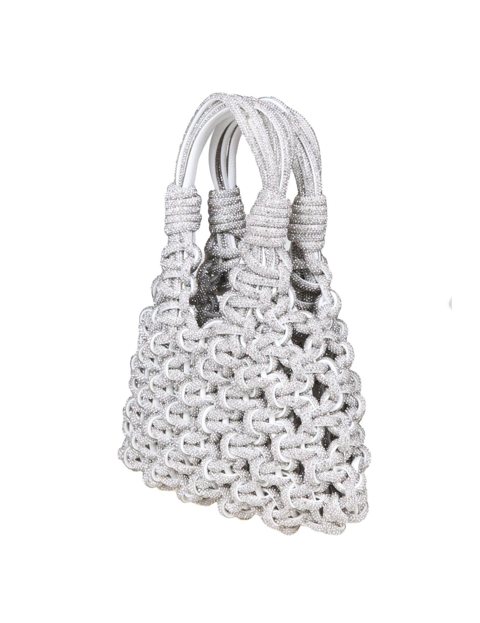 Shop Hibourama Jewel Bag With Weaving And Applied Crystals