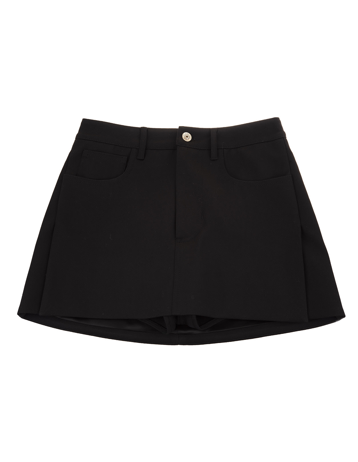 Balenciaga Black Wool Mini Skirt