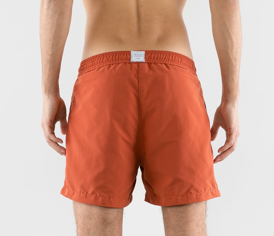 Shop Ripa Ripa Rosso Tellaro Swim Shorts In Orange