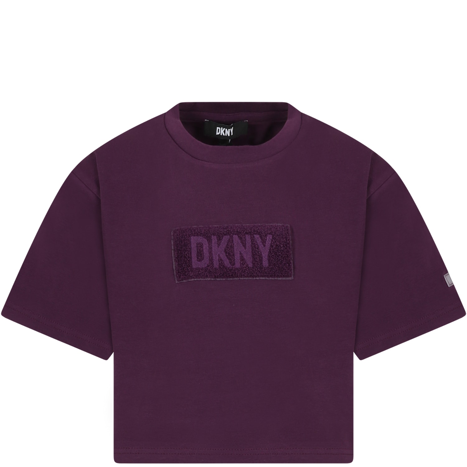 DKNY Purple T-shirt For Girl With Logo