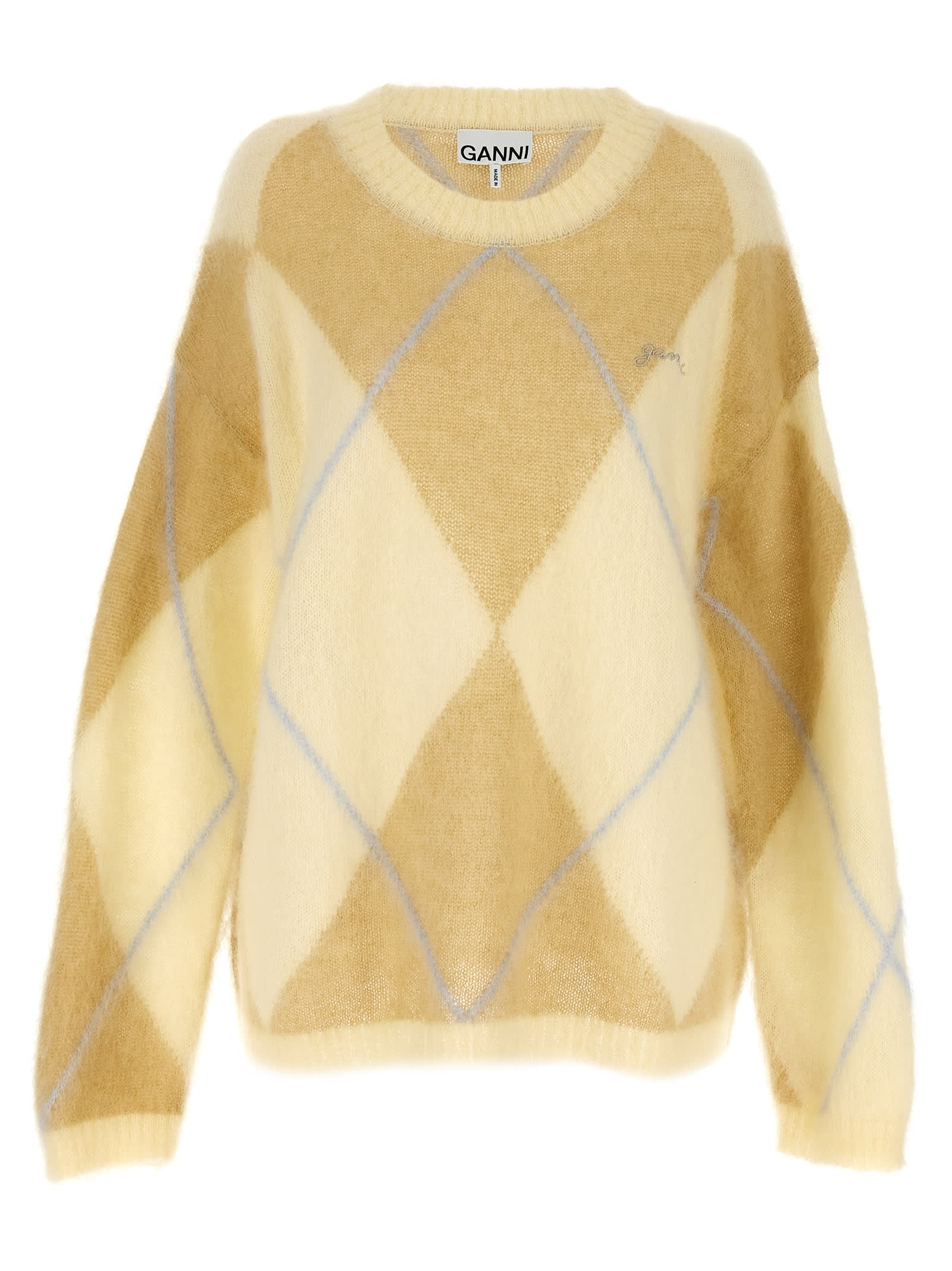 Ganni Women Wool Sweater In Yellow