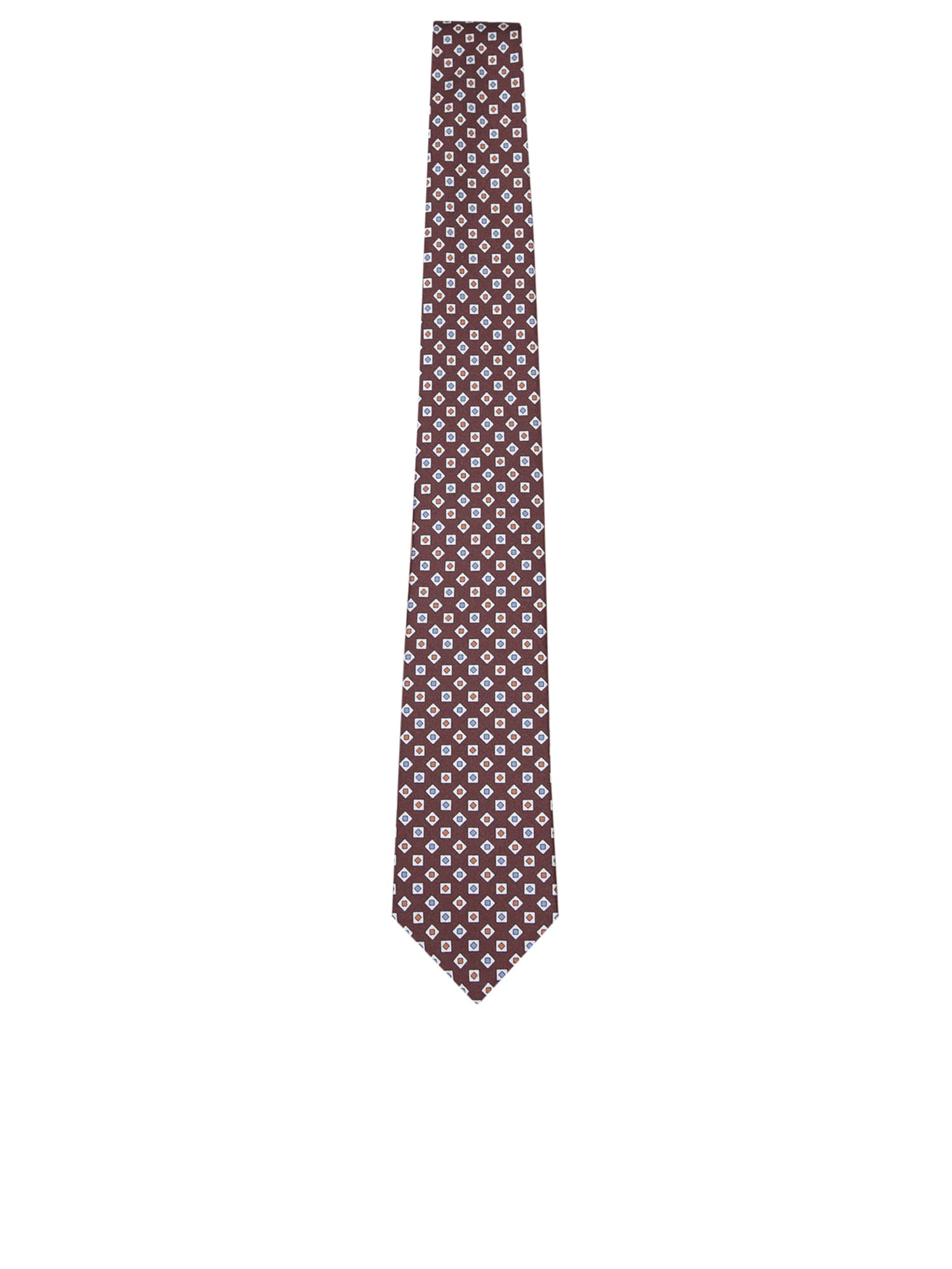 CANALI PATTERNED MULTICOLOR/BROWN TIE