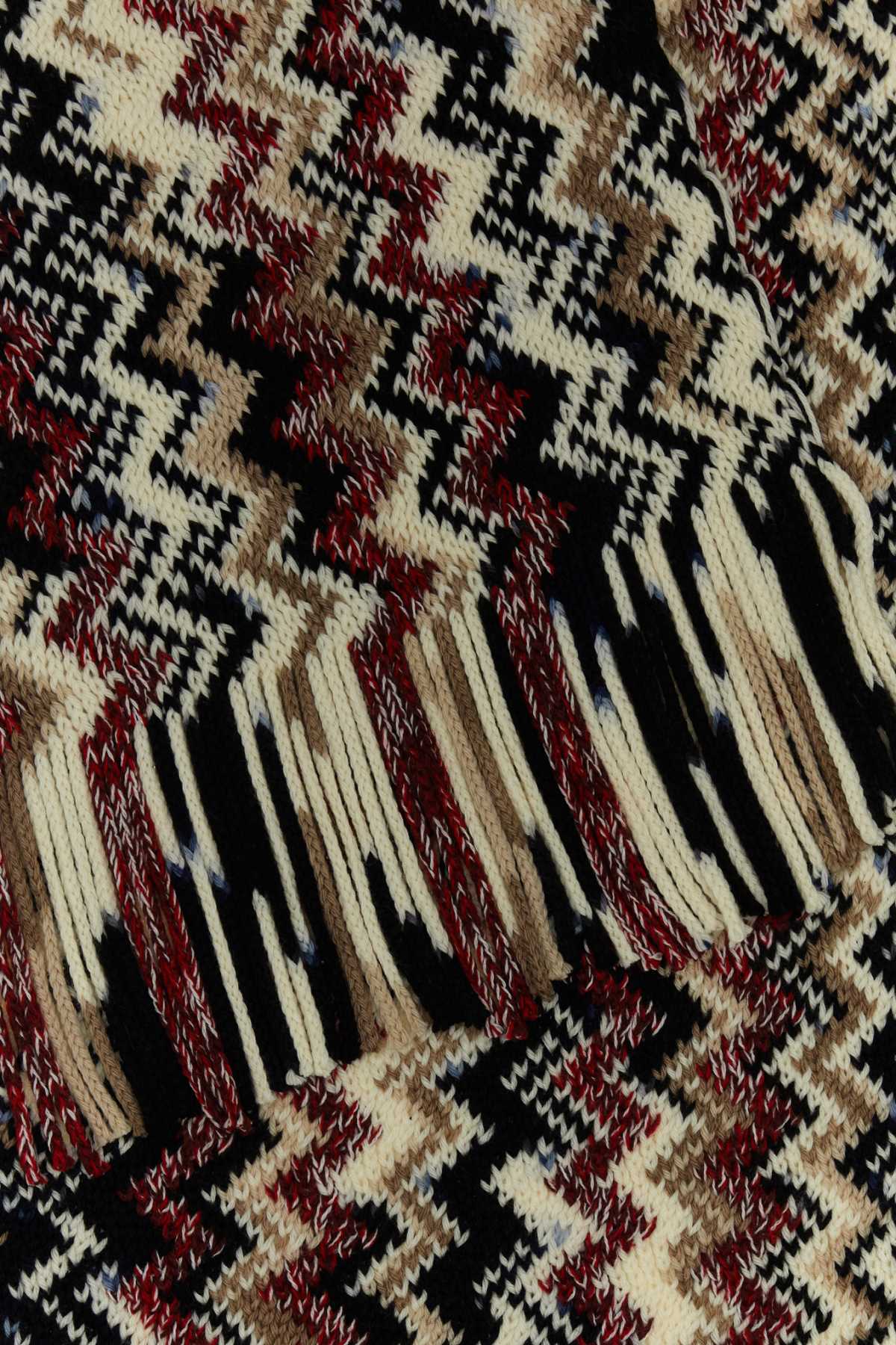 Shop Missoni Embroidered Wool Scarf In 0001