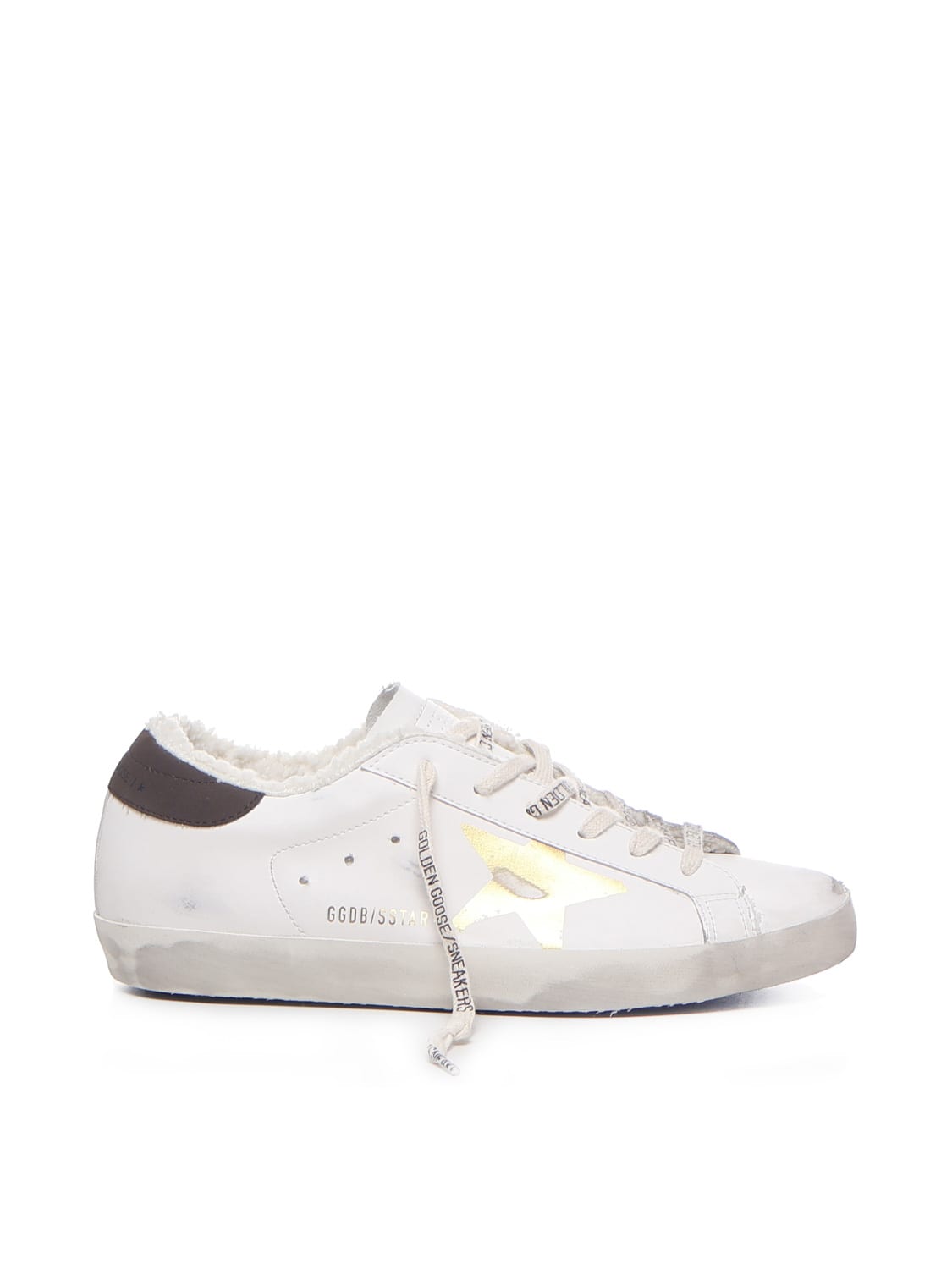 Shop Golden Goose Super-star Sneakers In White/gold/taupe/beige