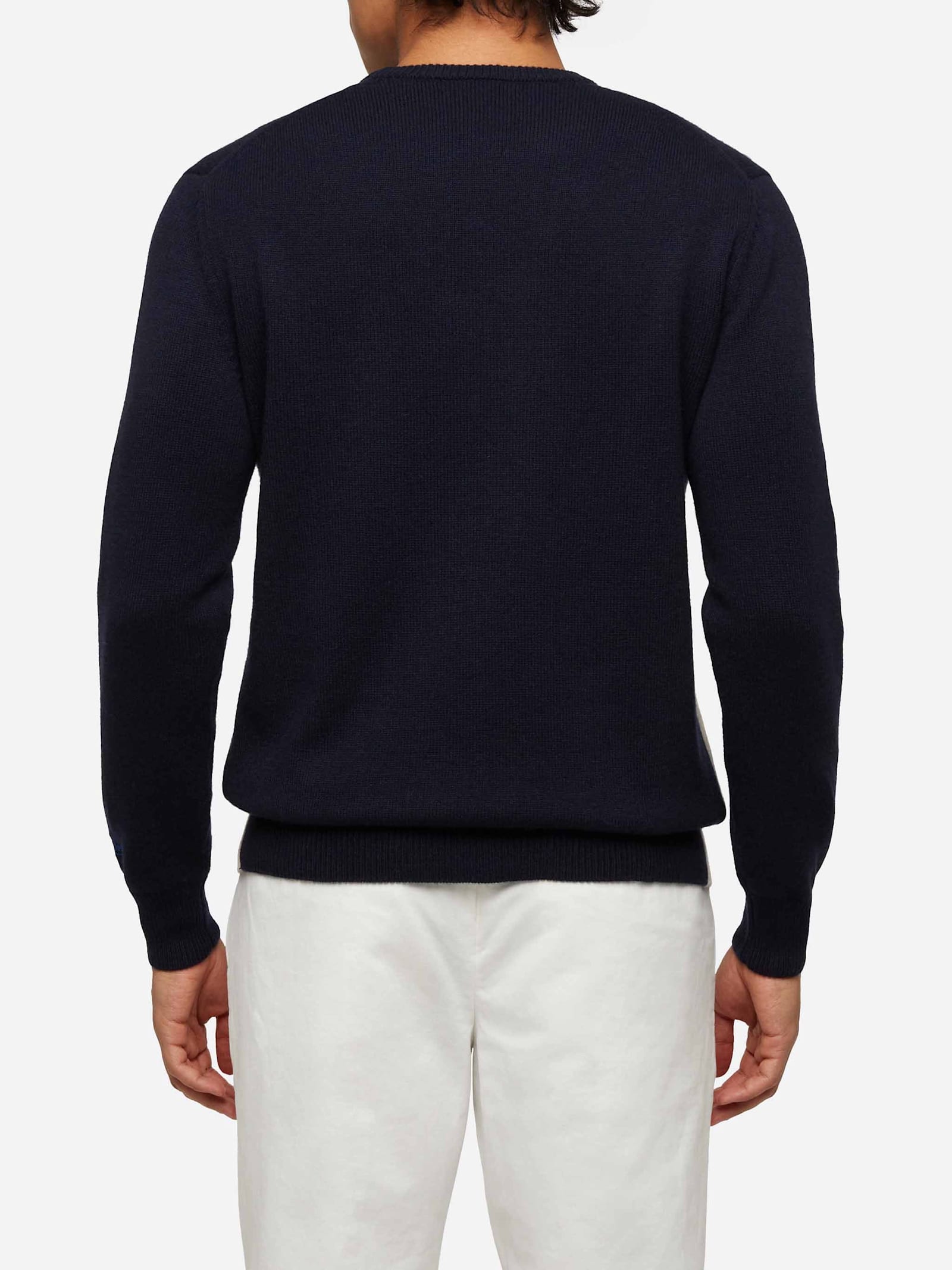 Mc2 Saint Barth Turbone 61 Intarsia-knit Jumper In Blue
