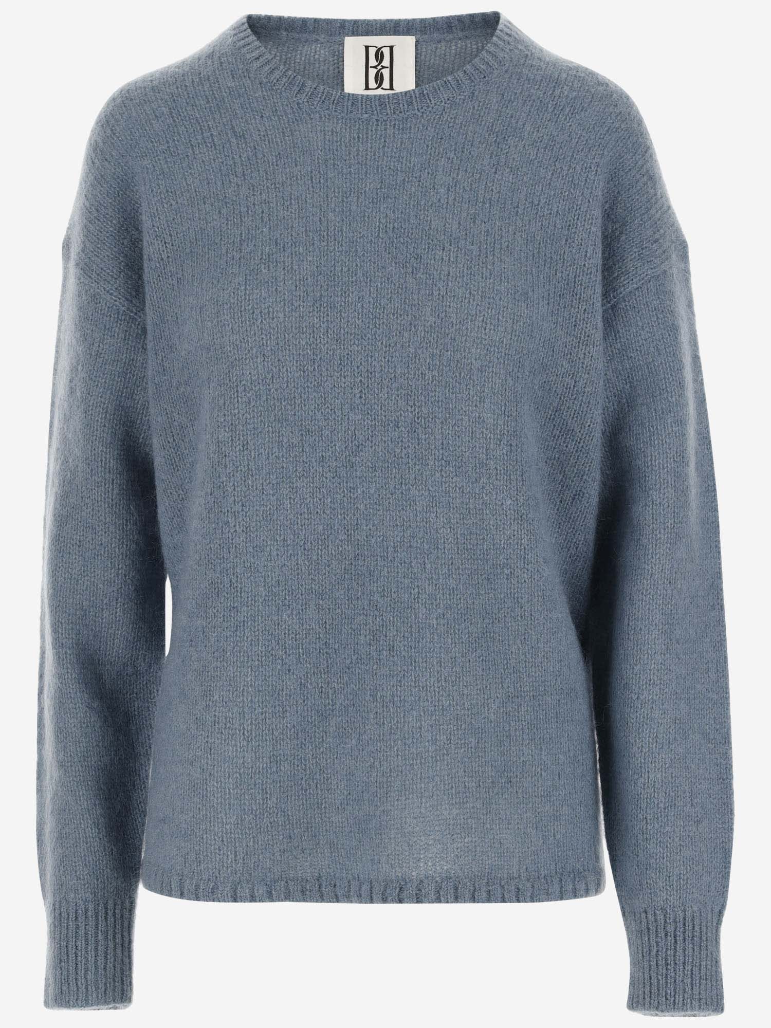 Shop By Malene Birger Briella Wool Blend Sweater In Blue