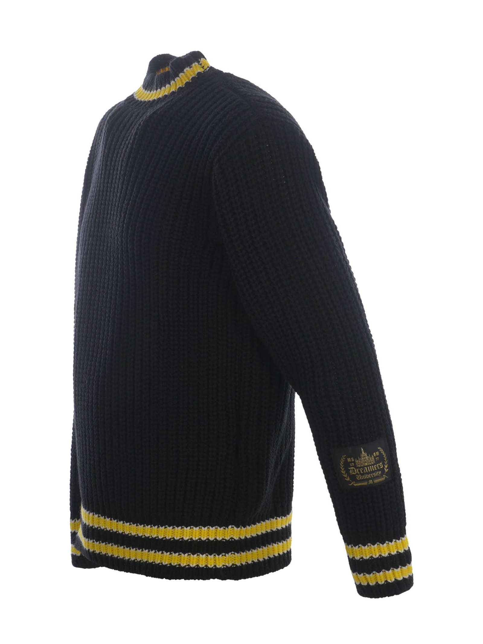 Shop Msgm Sweater  In Virgin Wool Blend In Black