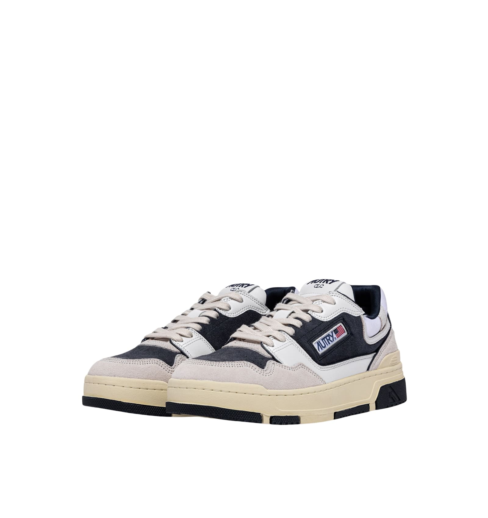 Autry Clc Low2clea Sue Wht Space Sneakers In Yellow