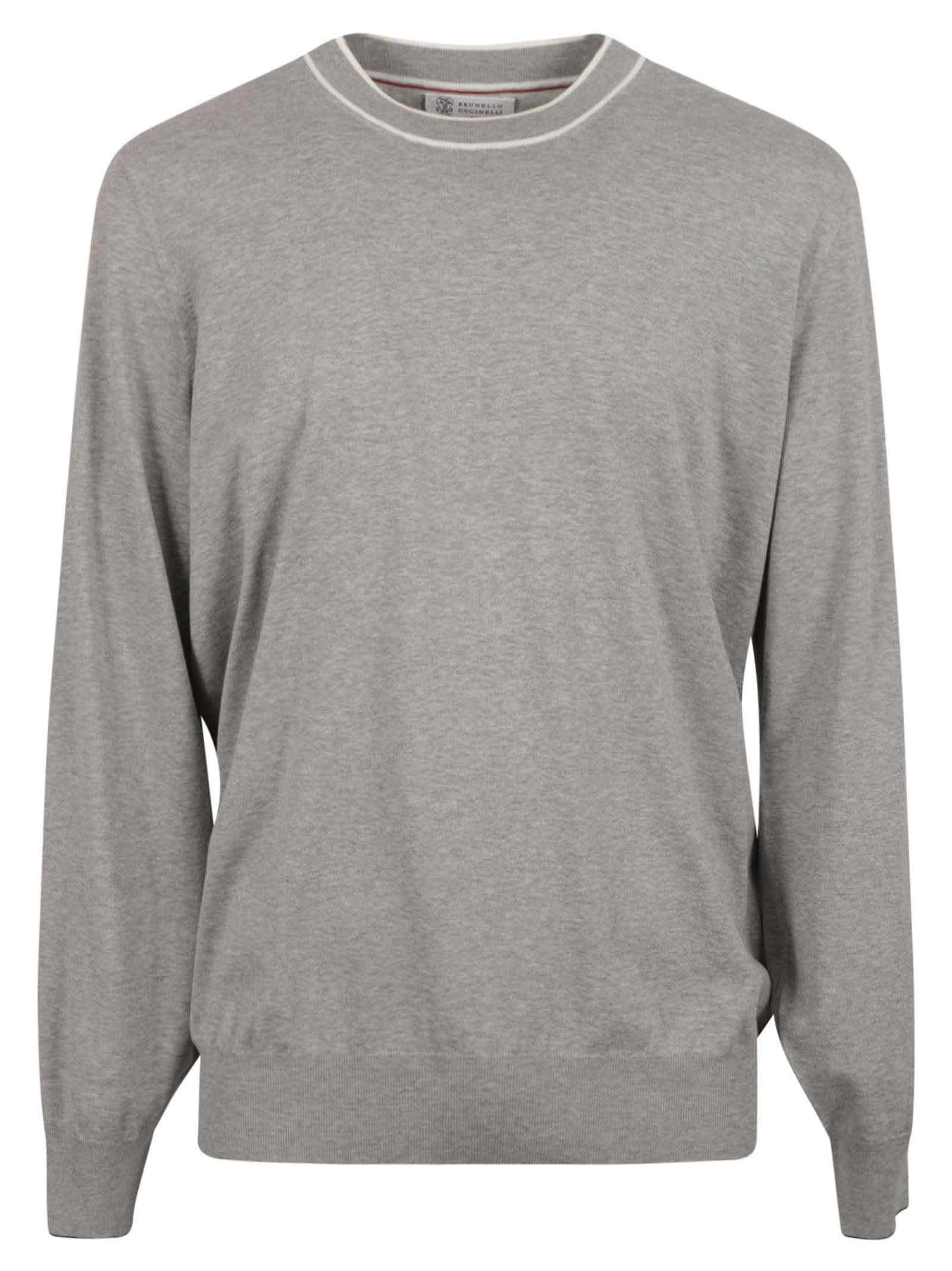 Rib Trim Plain Sweatshirt