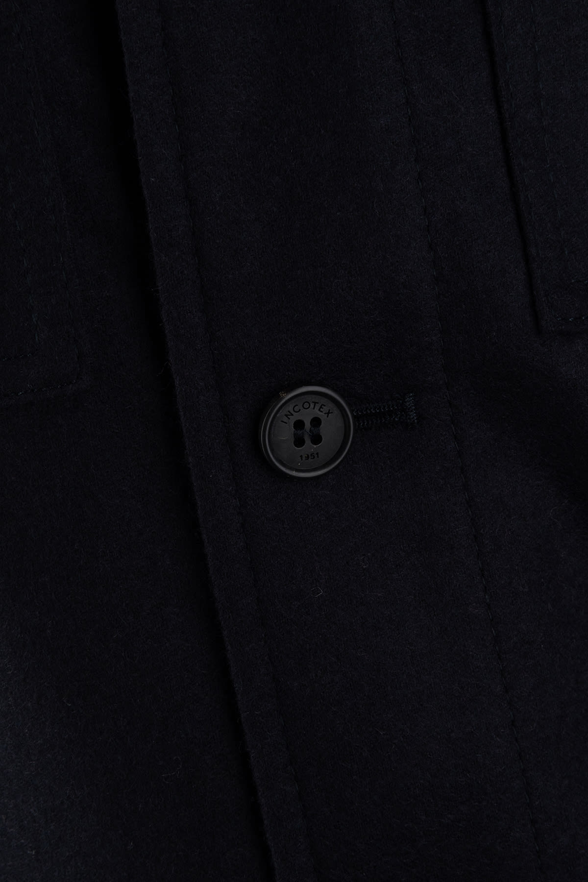 Incotex Virgin Wool-blend Felt Overshirt In 820