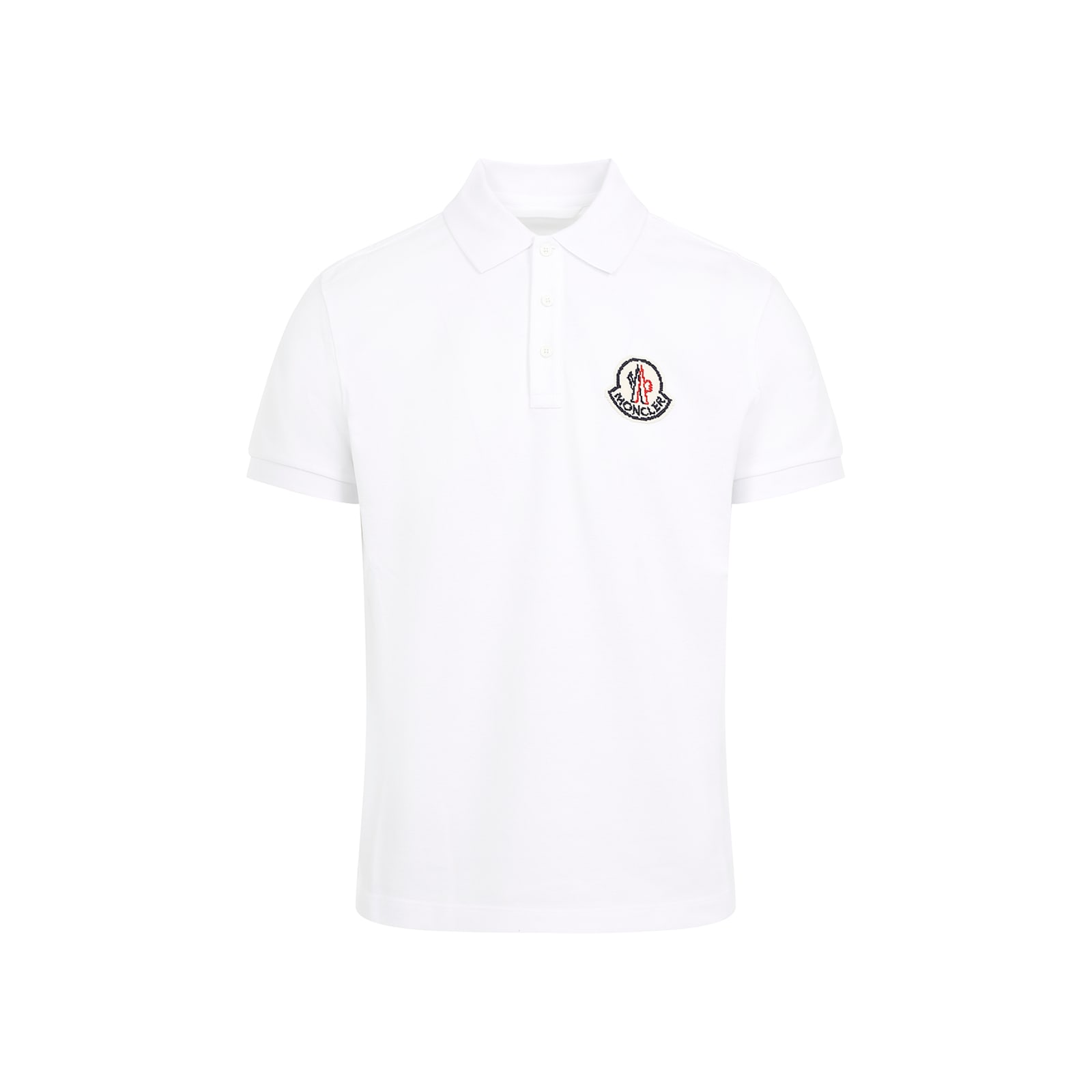 Shop Moncler Ss Polo T-shirt In A White