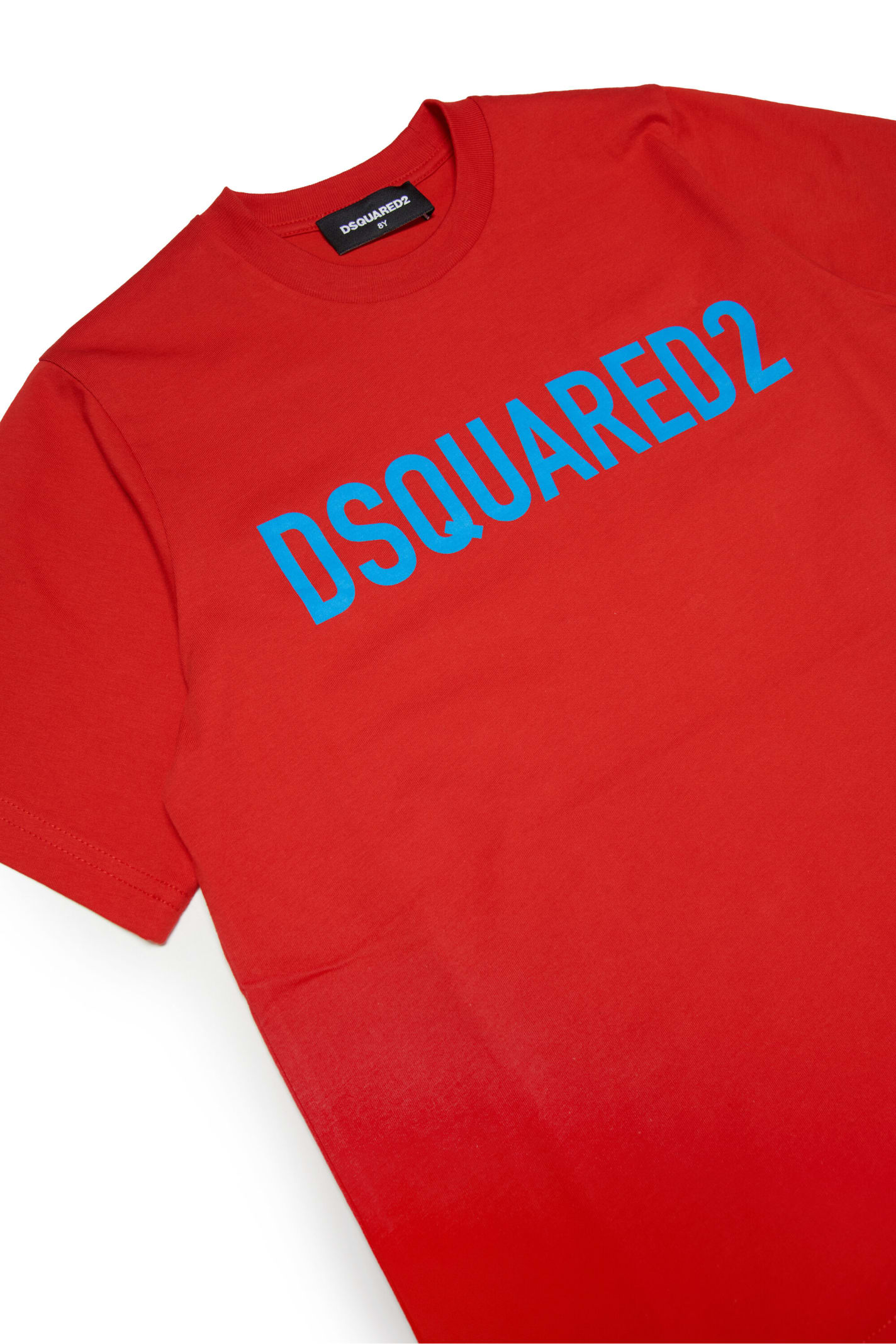 Shop Dsquared2 D2t857u Slouch Fit-eco T-shirt Dsquared Red Organic Cotton T-shirt With Logo In Rosso