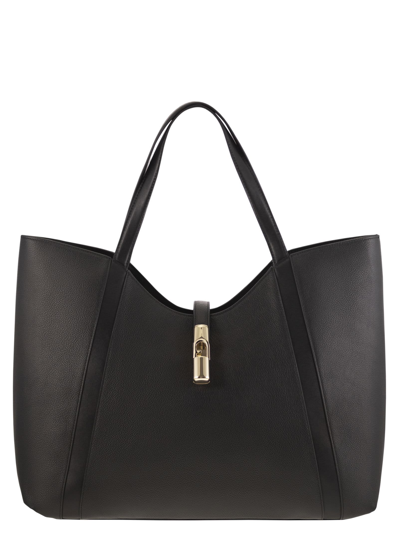 Shop Furla Goccia Xl - Shoulder Bag In Black