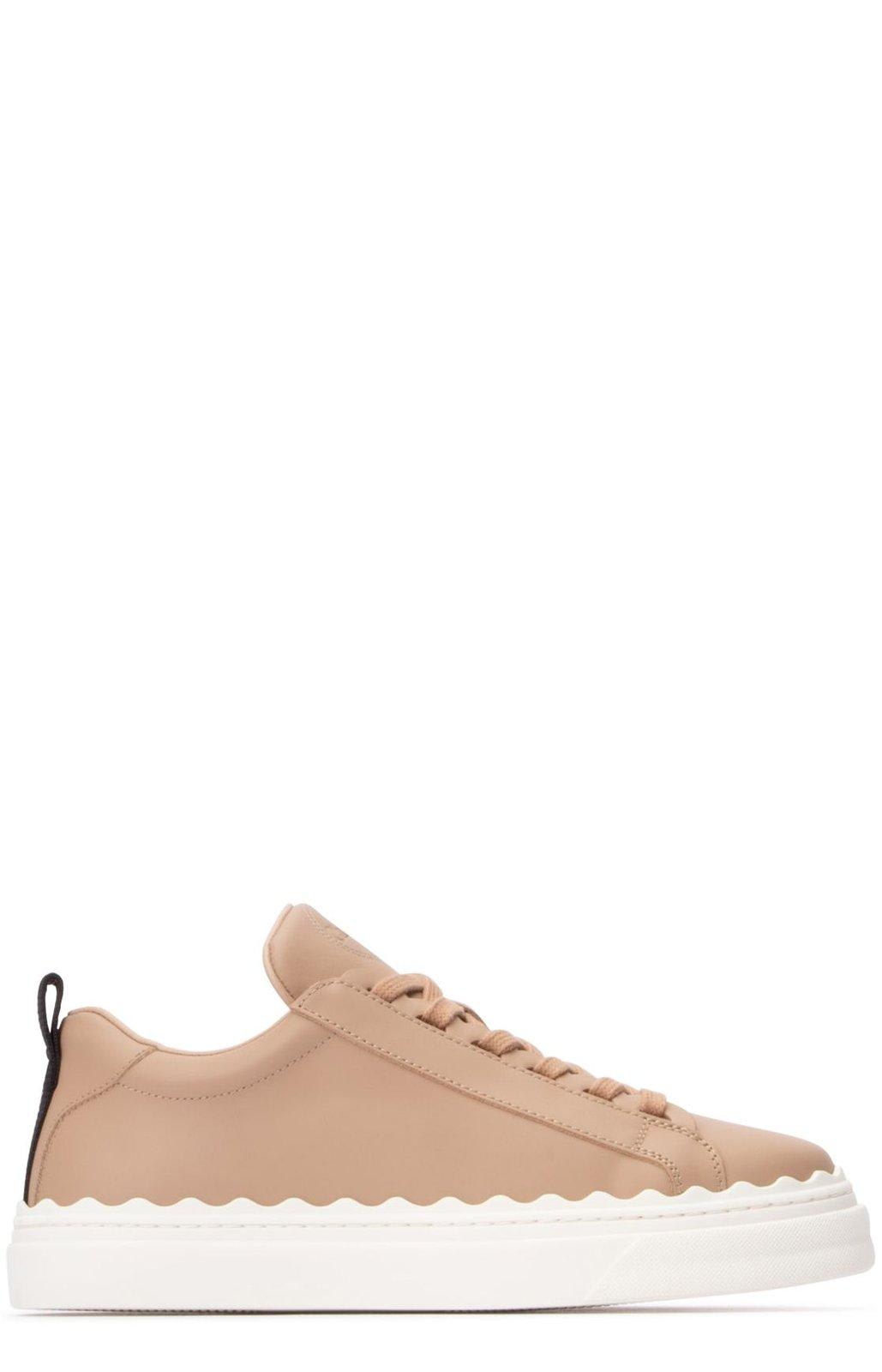 Chloé Lauren Lace-up Sneakers In Pink