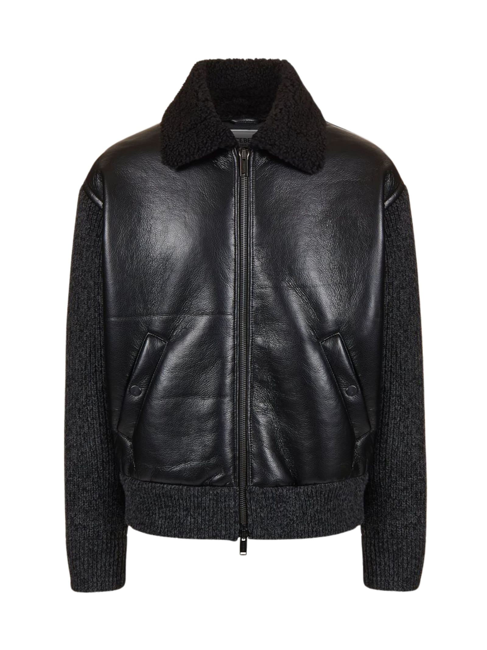 Iceberg Faux Leather Bomber Jacket Iceberg Faux Leather Bomber Jacket