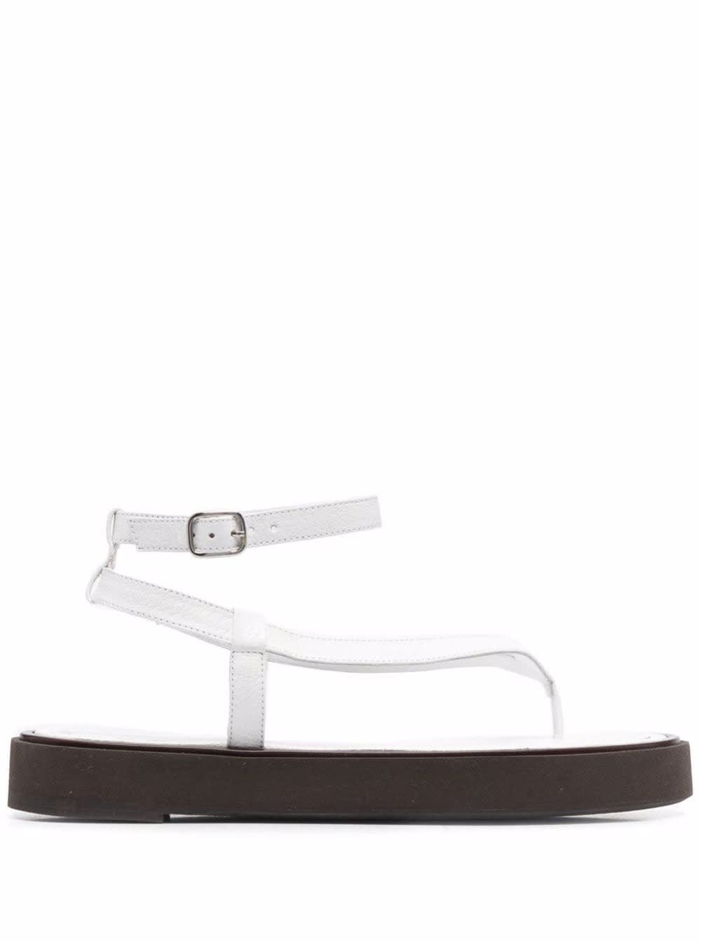 Cece By Far Woman White Leather Sandals