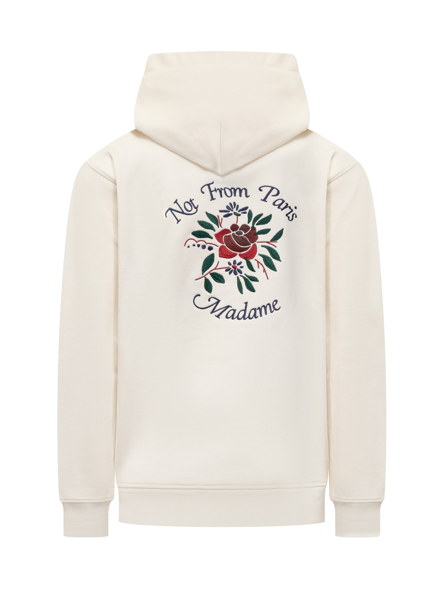 Shop Drôle De Monsieur Le Slogan Hoodie In Cream