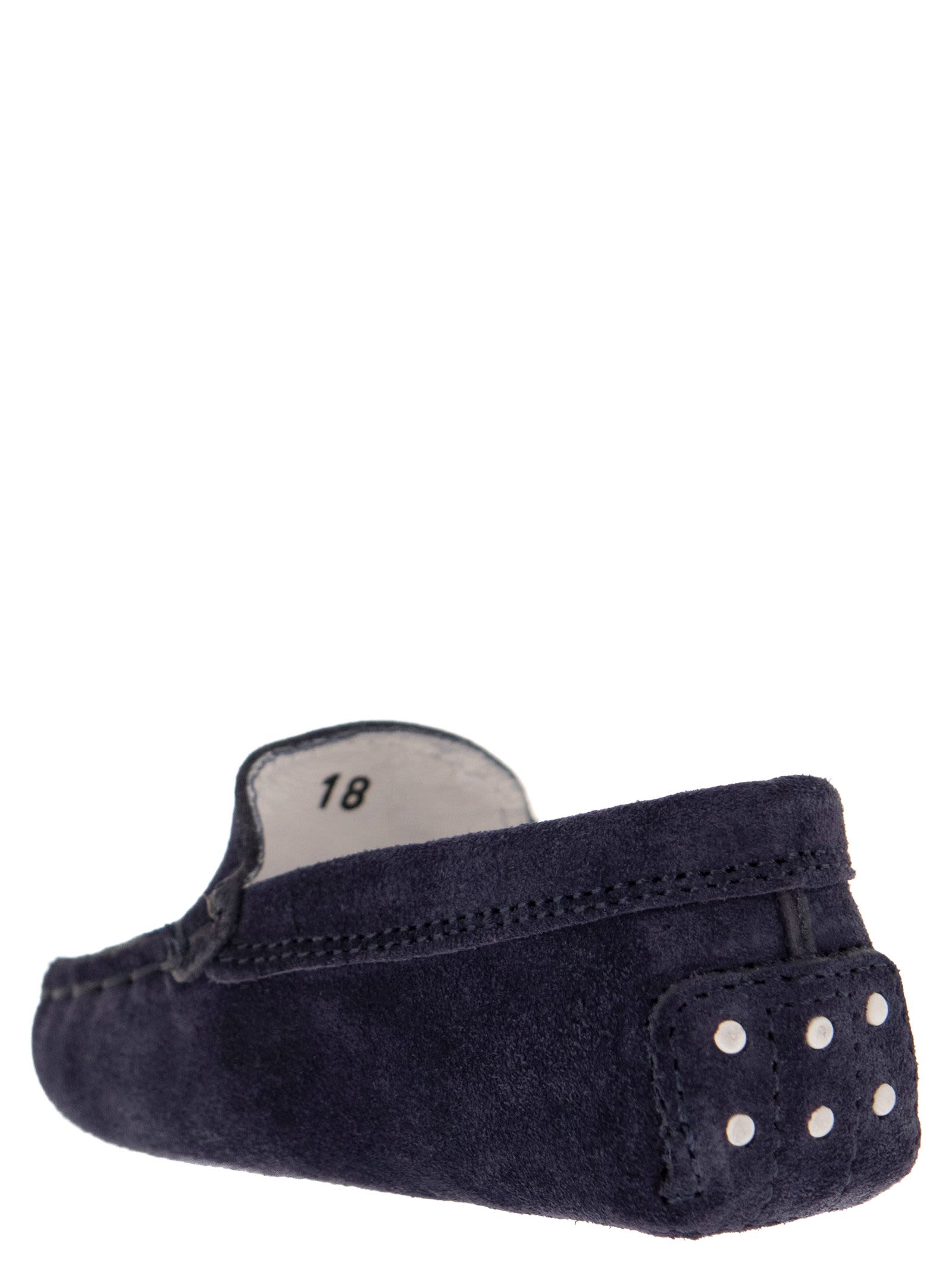 Shop Tod's Rubber Suede Loafer In Blue