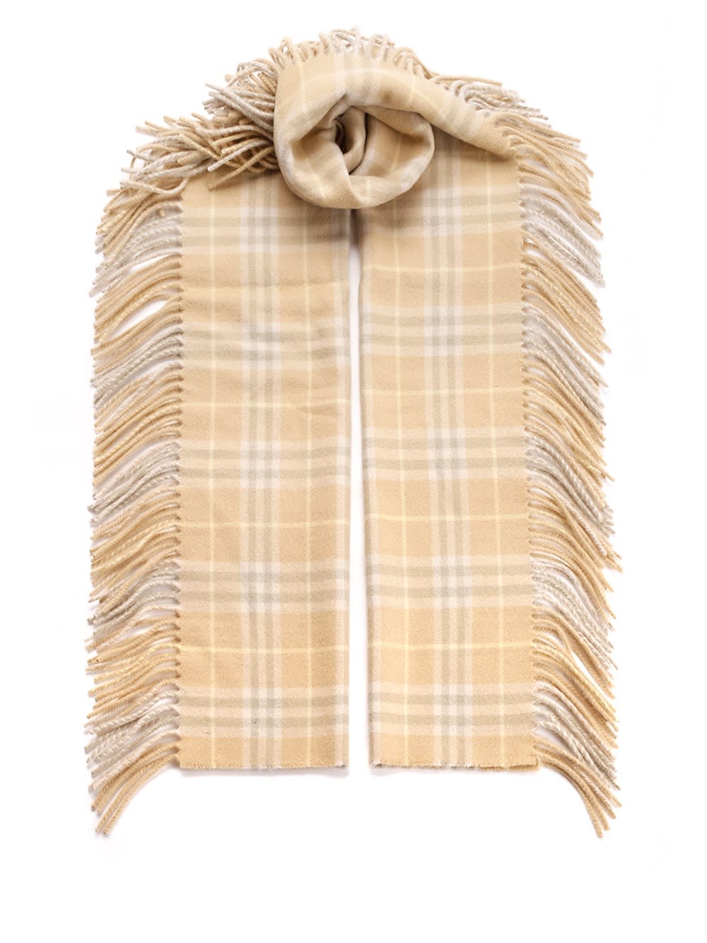 Burberry Cashmere And Linen Scarf In Beige