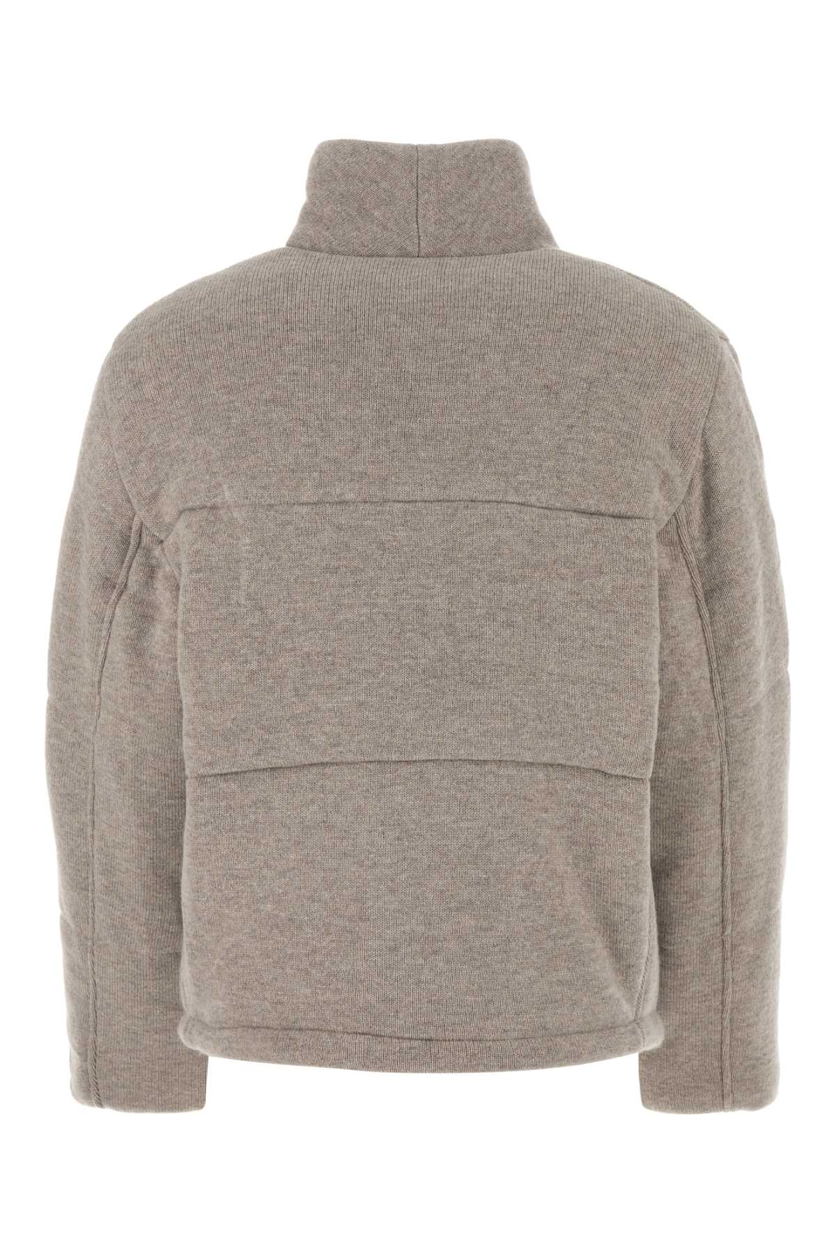 LE KASHA DOVE GREY CASHMERE PRAGUE PADDED JACKET 