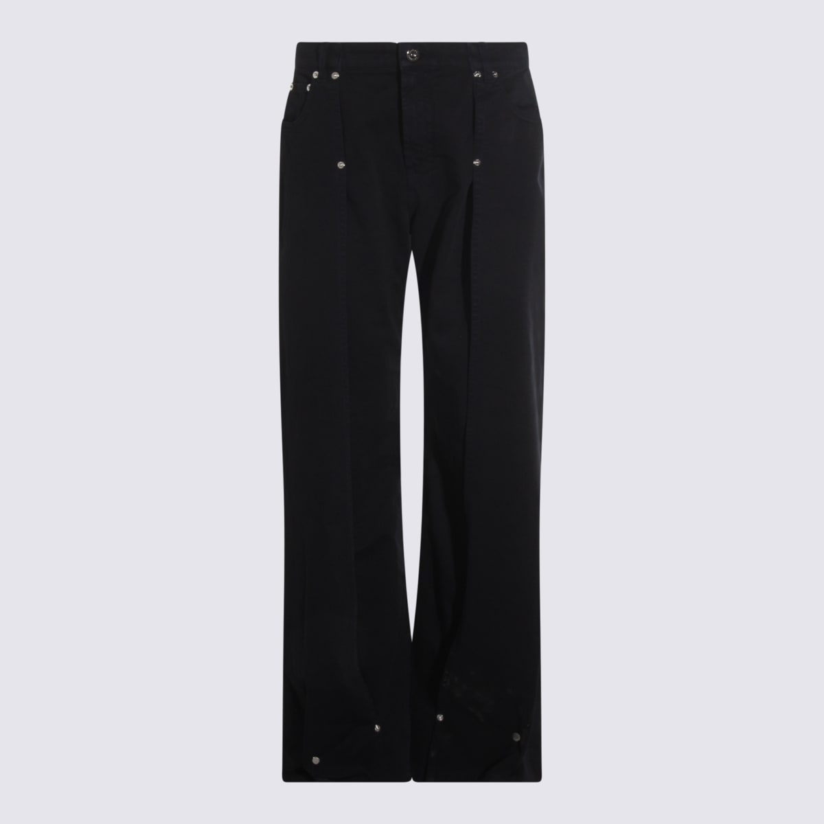 Jean Paul Gaultier Overdyed Upper Panel Denim Trouser In Black