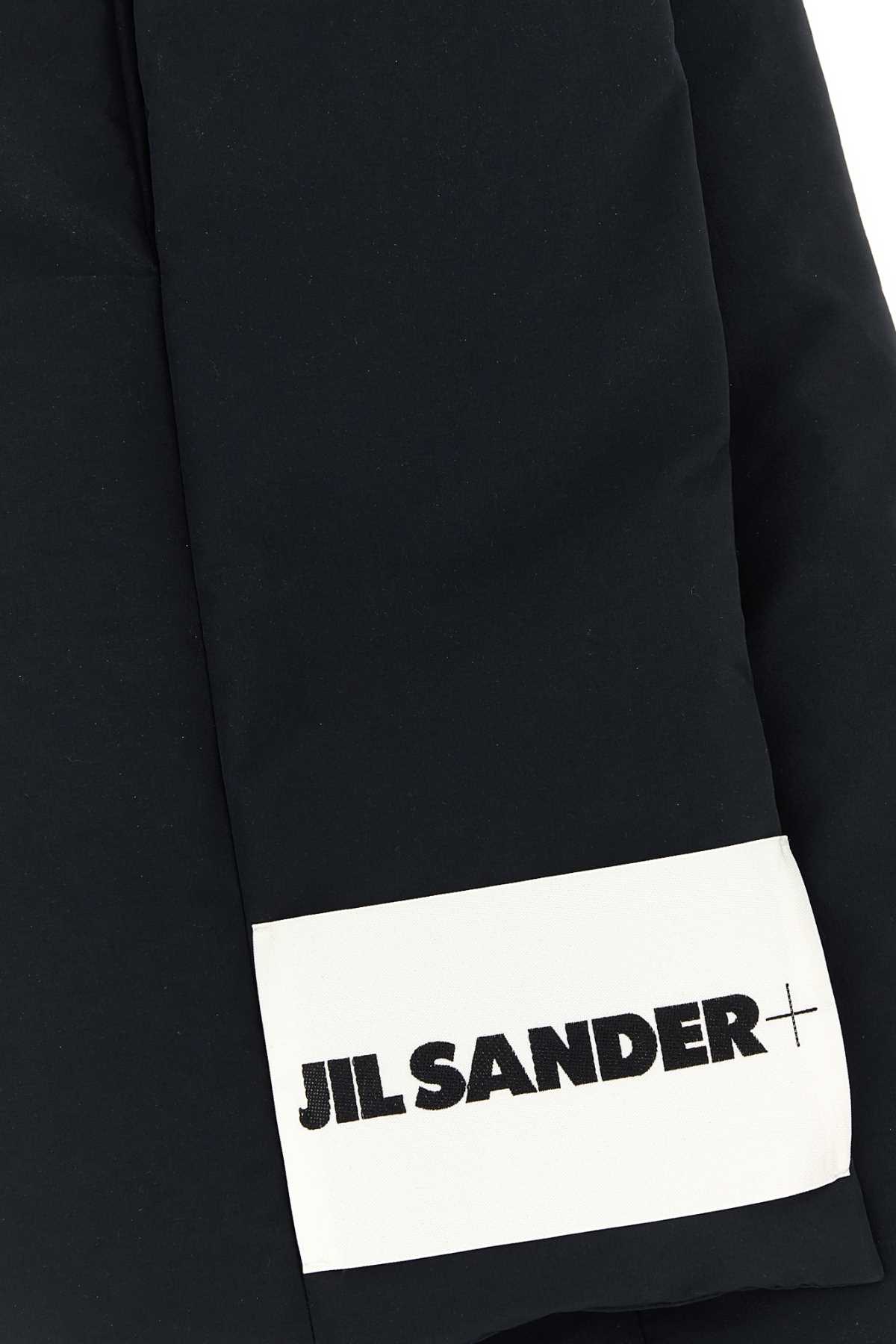 Shop Jil Sander Black Polyester Scarf