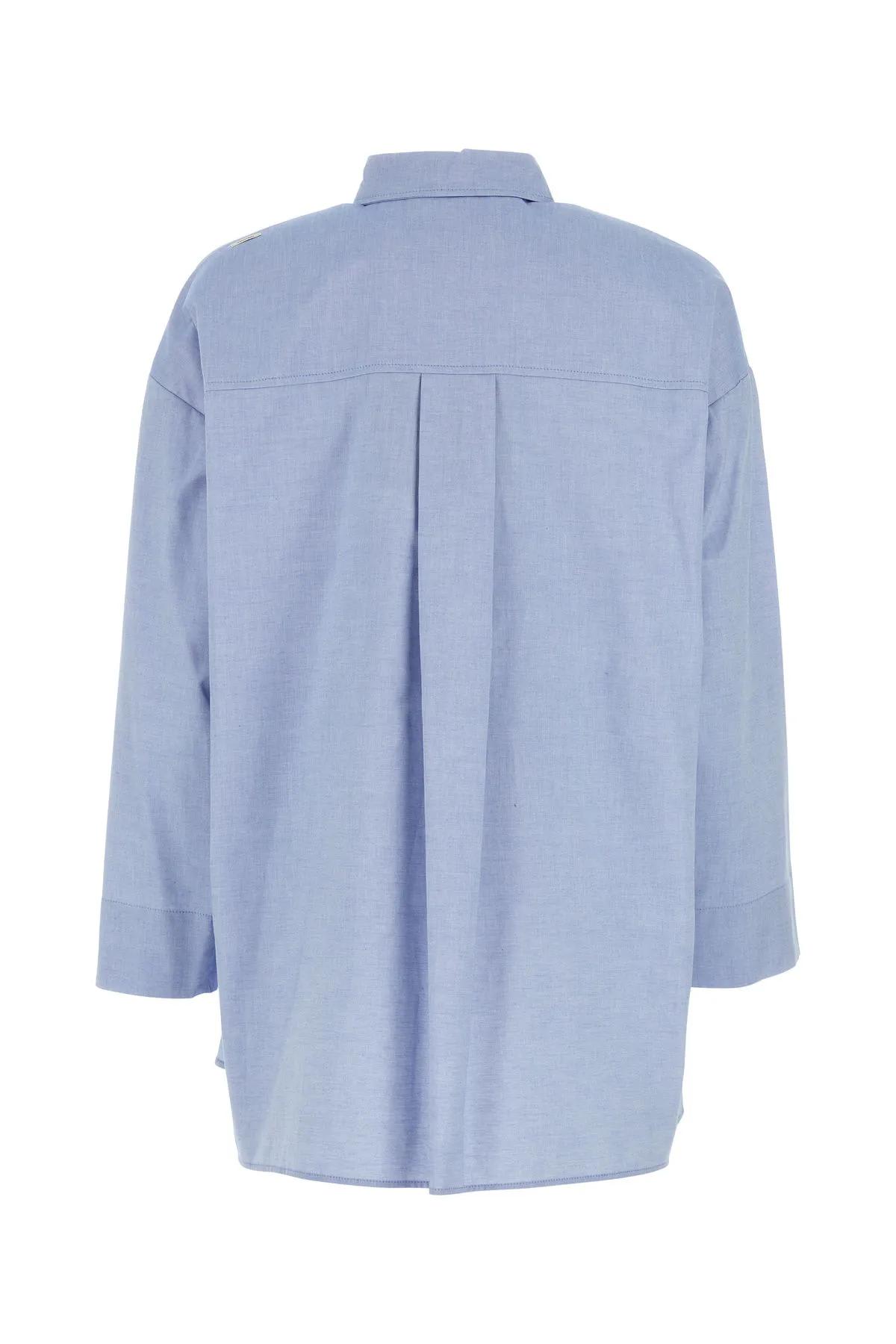 Shop 's Max Mara Light-blue Cotton Sylvie Shirt In Azure