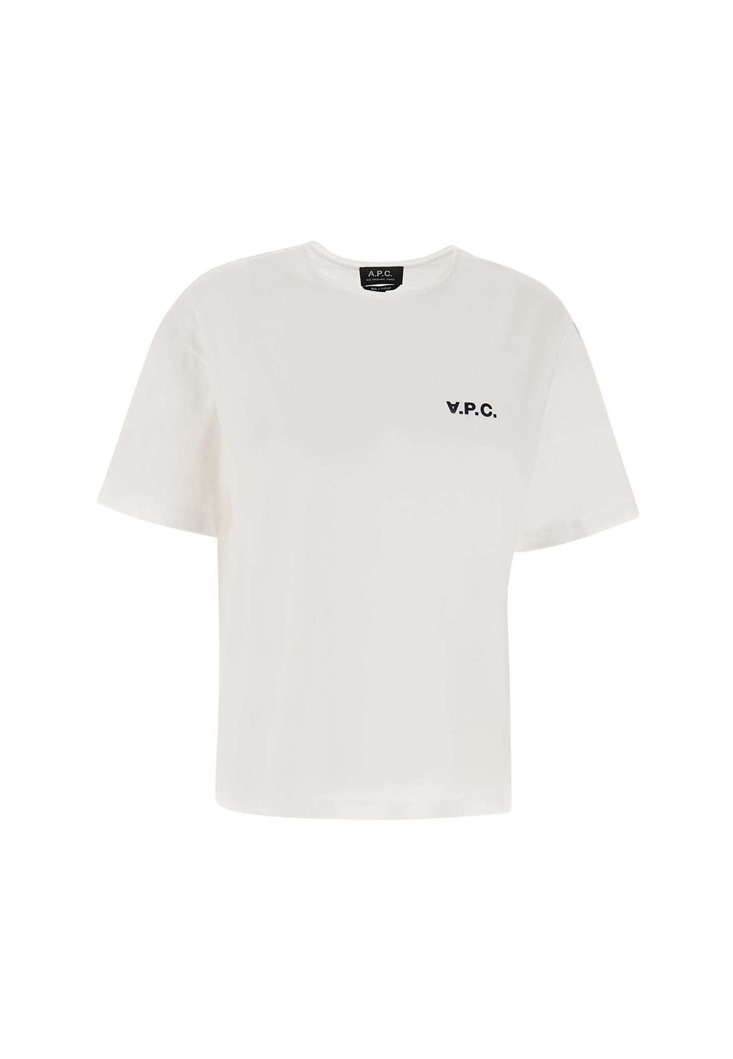Apc A.p.c. 'carol' Boxy T Shirt With Logo Print In White