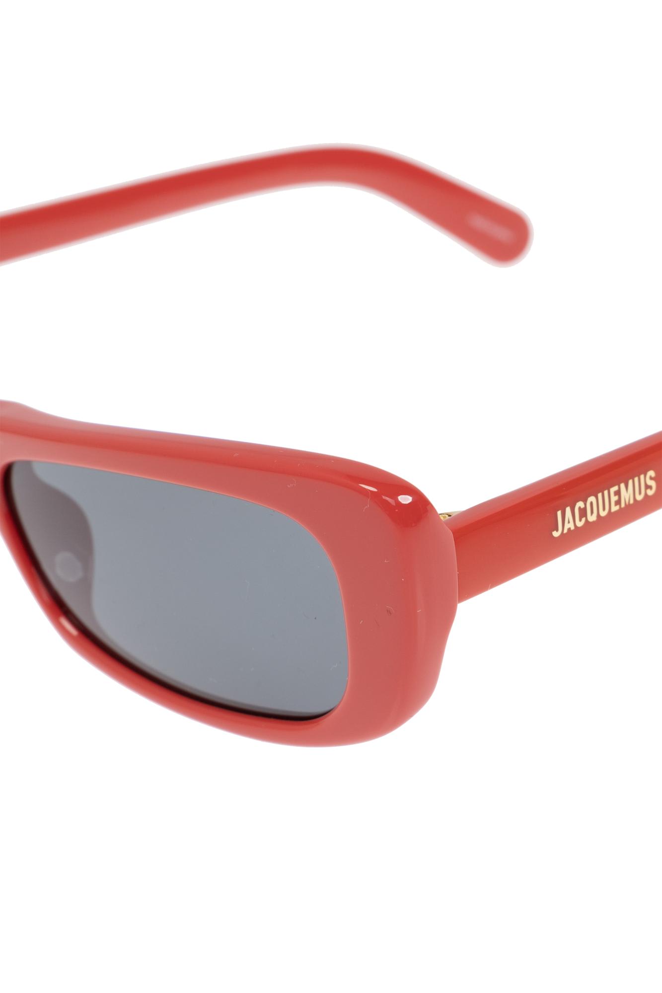 Shop Jacquemus Sunglasses In Red