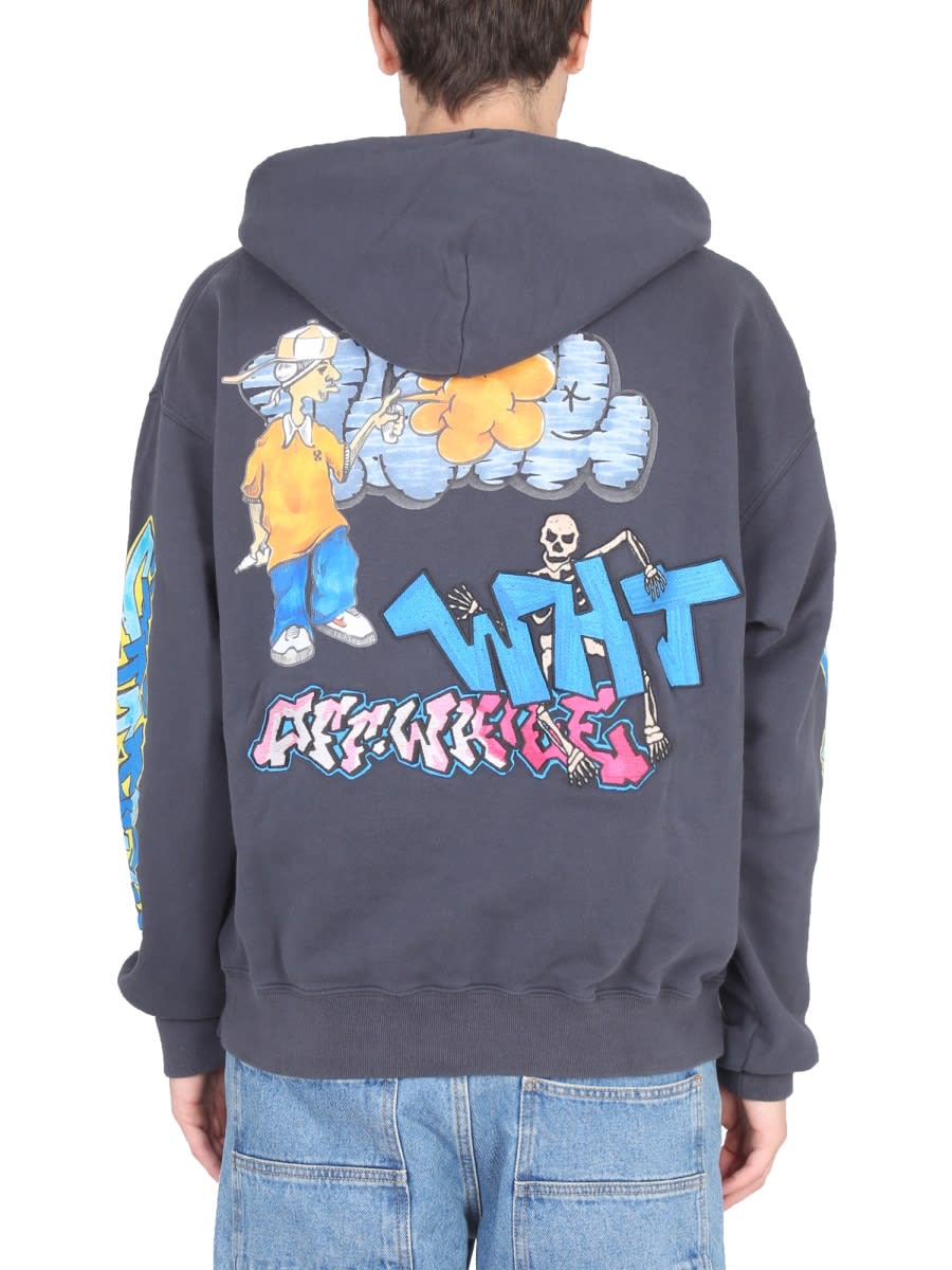 Shop Off-white Hoodie In Multicolour