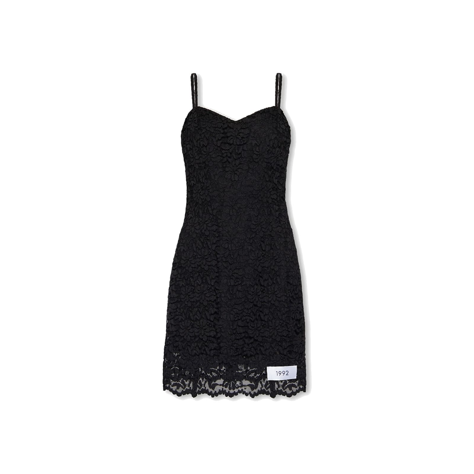 Shop Dolce & Gabbana Laces Mini Dress In Black