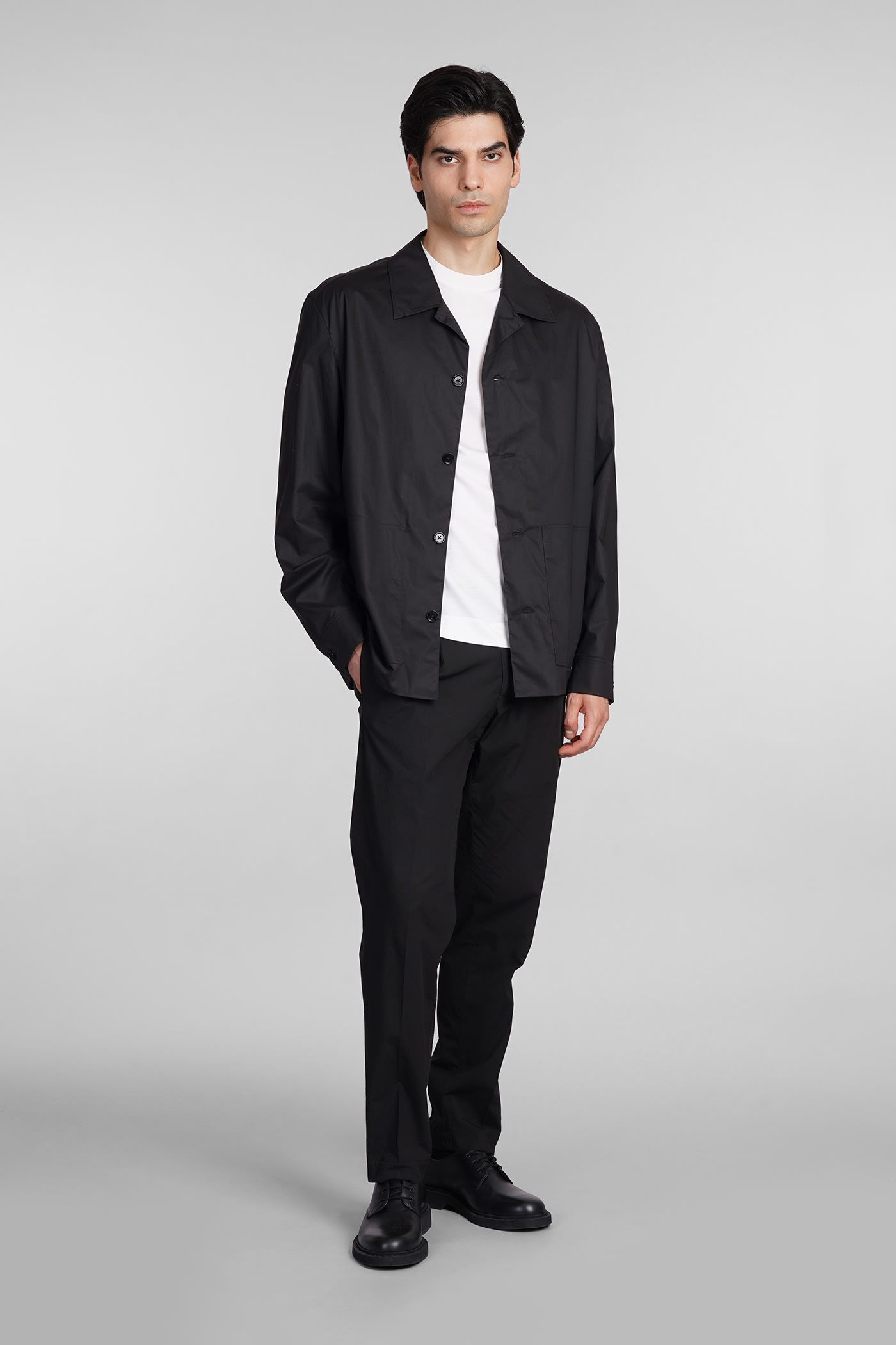 Shop Santaniello Pants In Black Cotton