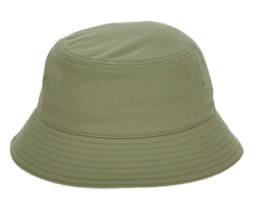 Burberry Logo Embroidered Flat-crown Bucket Hat In Hunter