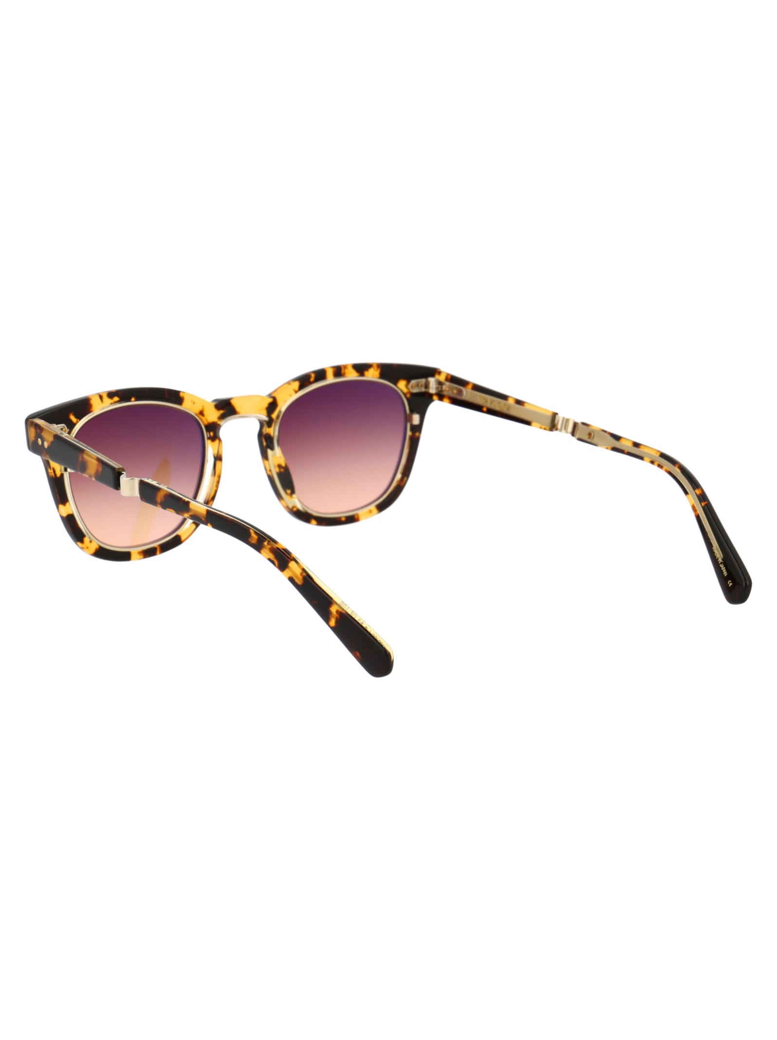 Shop Garrett Leight Hanalei S 45 Sunglasses In Boho-12kg/with Bohemian Tort-12k Wht G/w