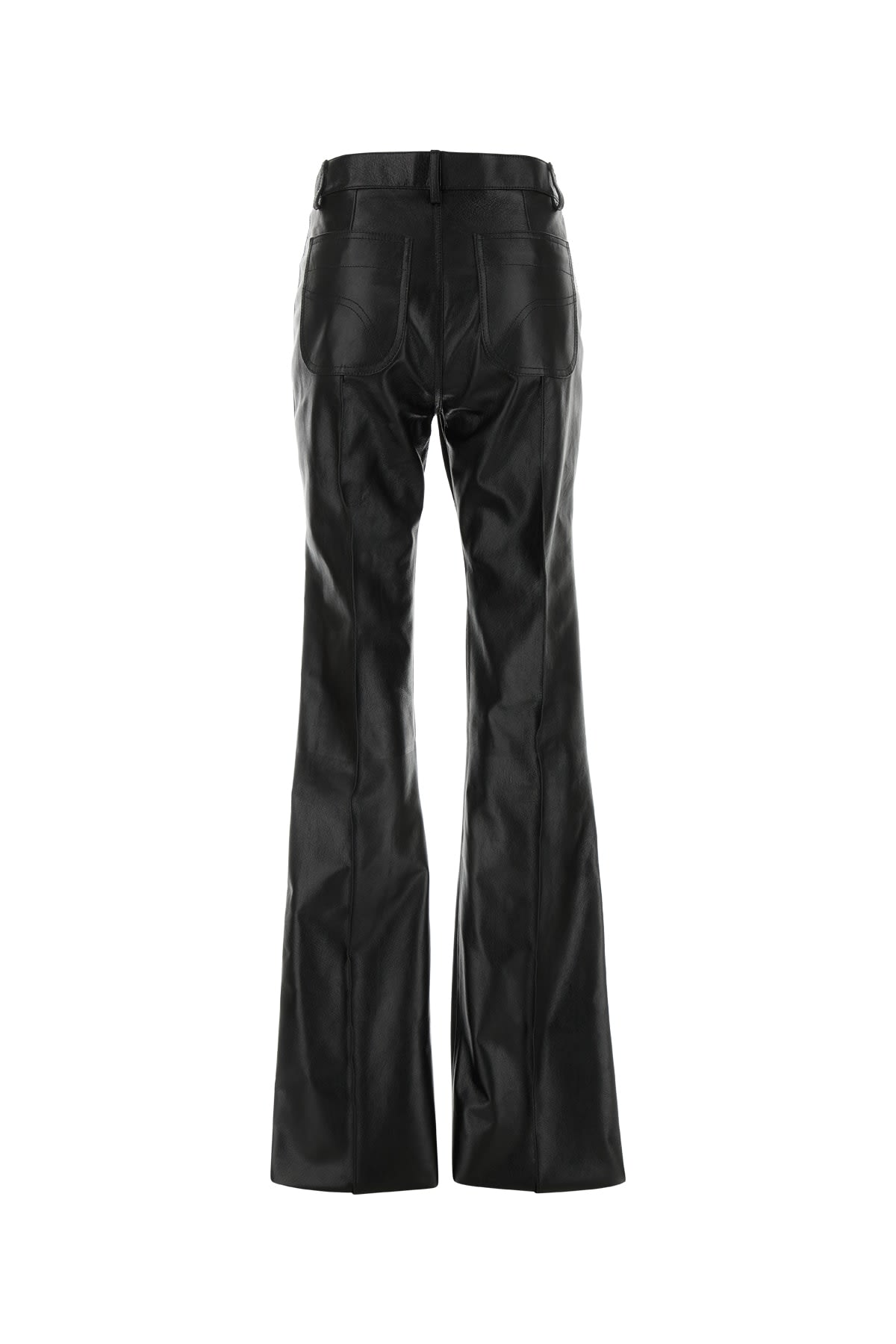 Shop Tom Ford Grain Lux Goat Leather Pants With Patch Pockets In Black