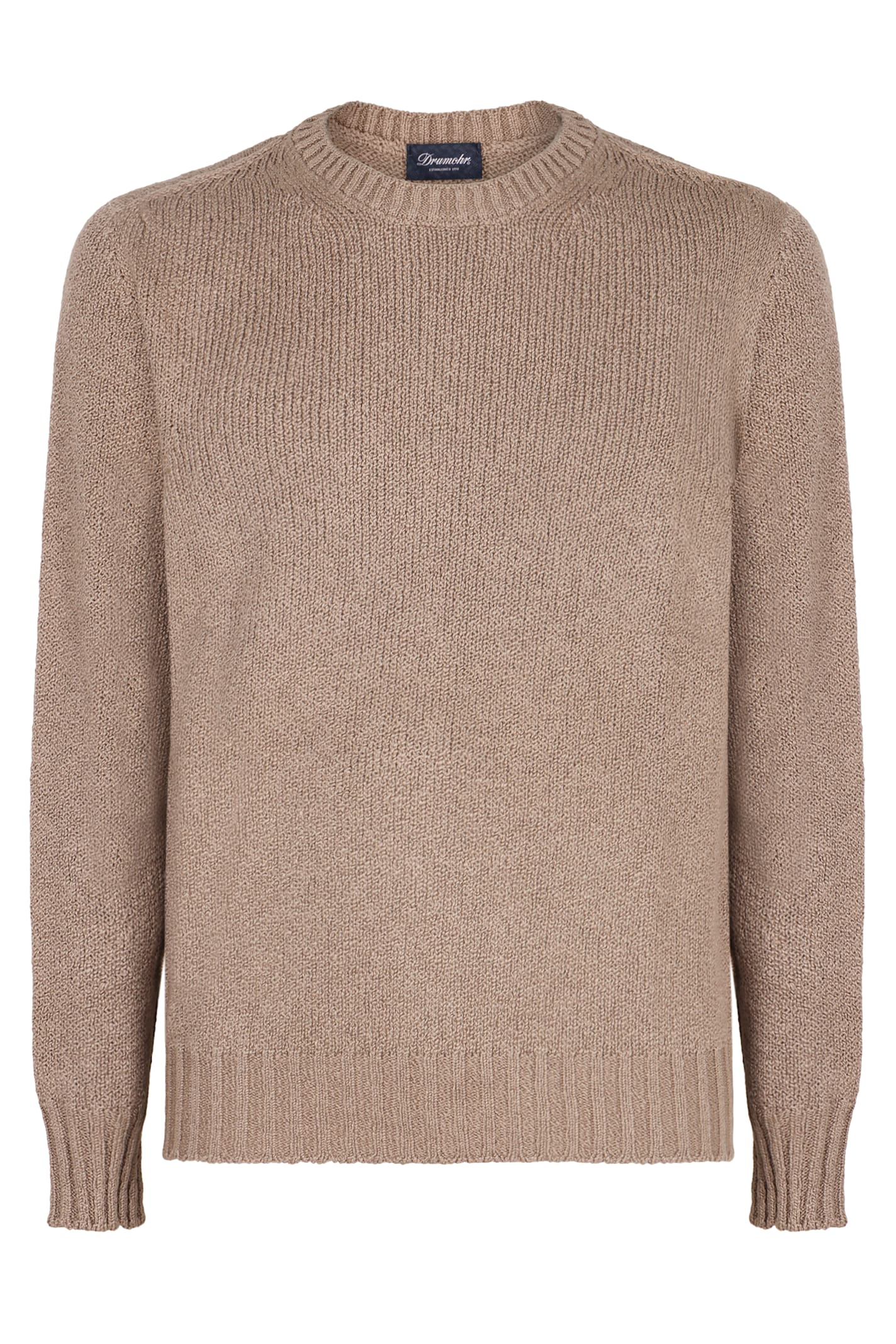 Drumohr Cotton Sweater In Beige