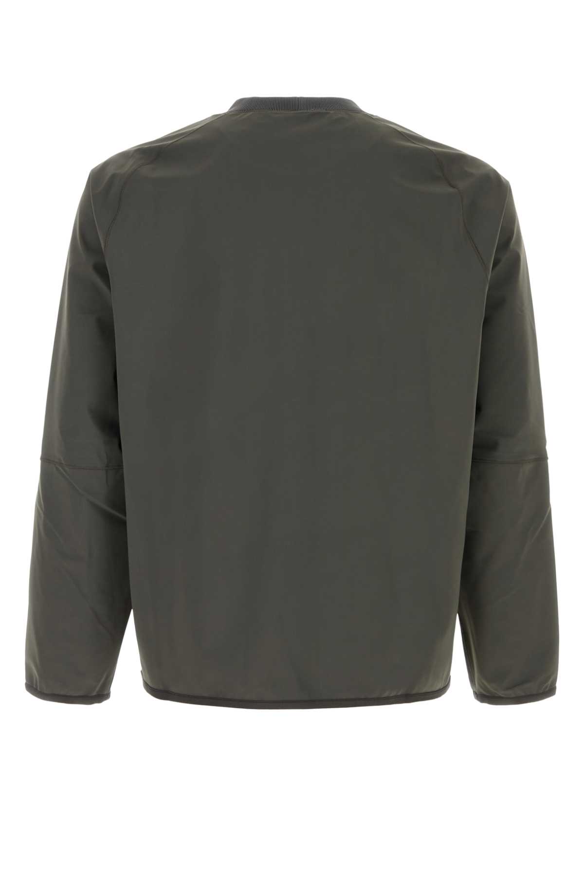 Stone Island Dark Grey Stretch Nylon Sweatshirt In Gray