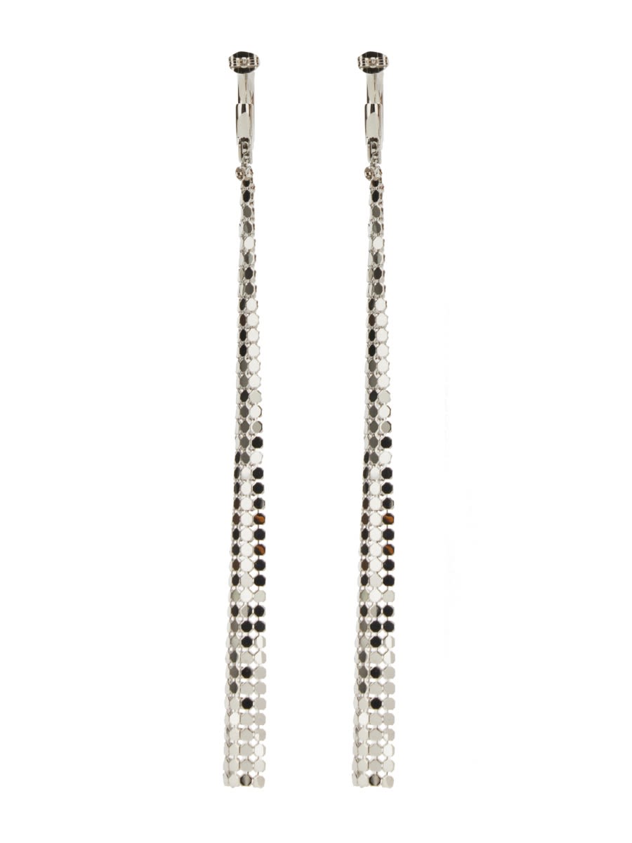 Shop Rabanne Pixel Earrings In Silver