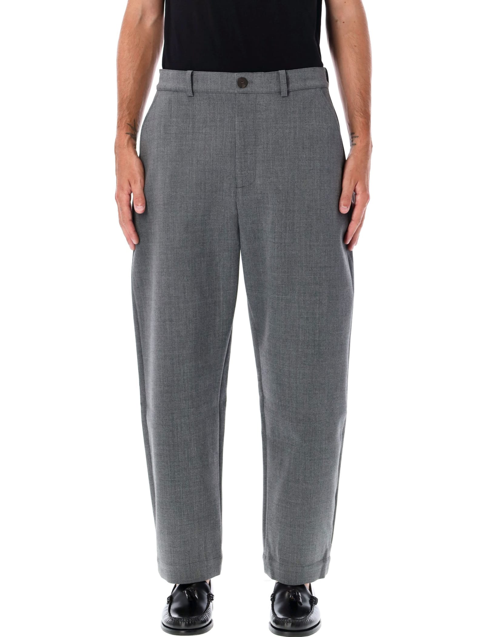 Shop Studio Nicholson Ezra Pants In Grey Marl