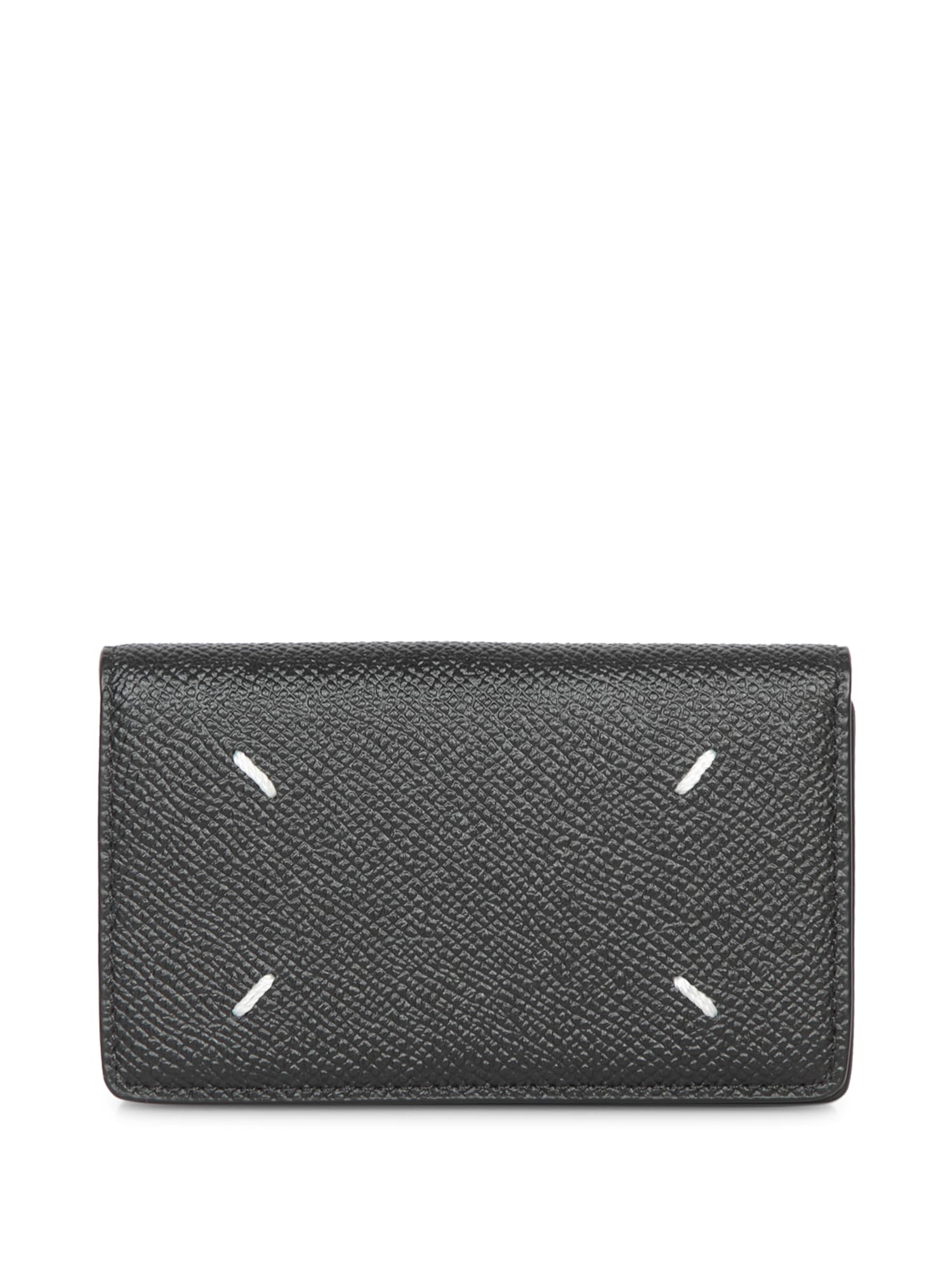 Shop Maison Margiela 2-clip Black Wallet