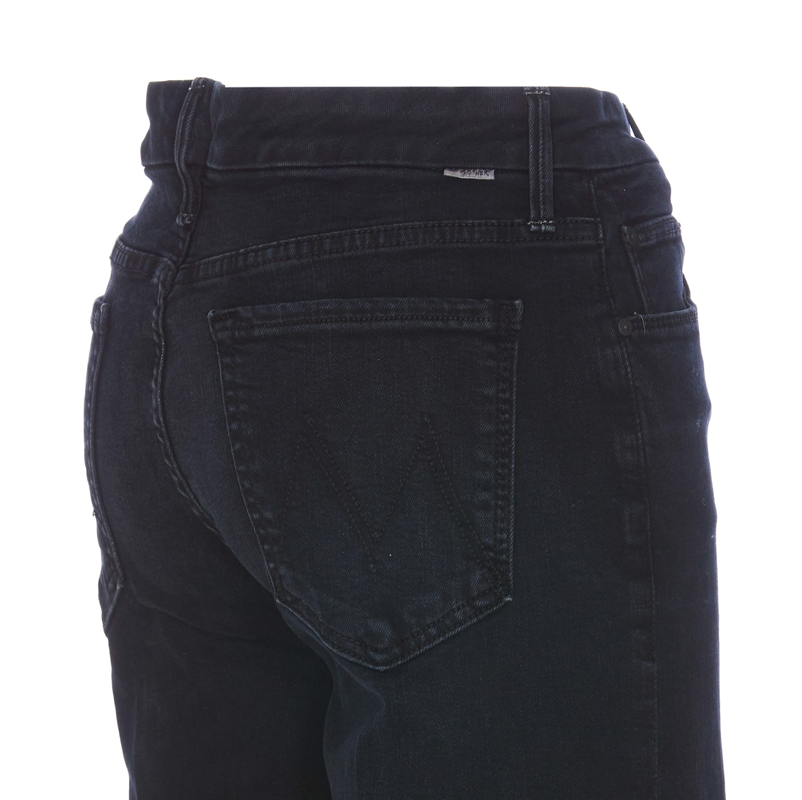 Shop Mother The Roller Fray Jeans In Blue