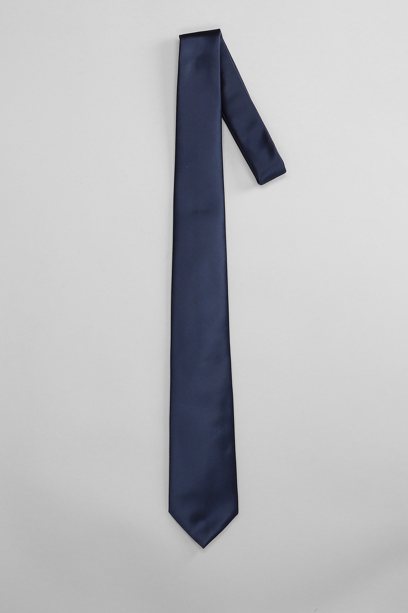 Shop Emporio Armani Tie In Blue Silk