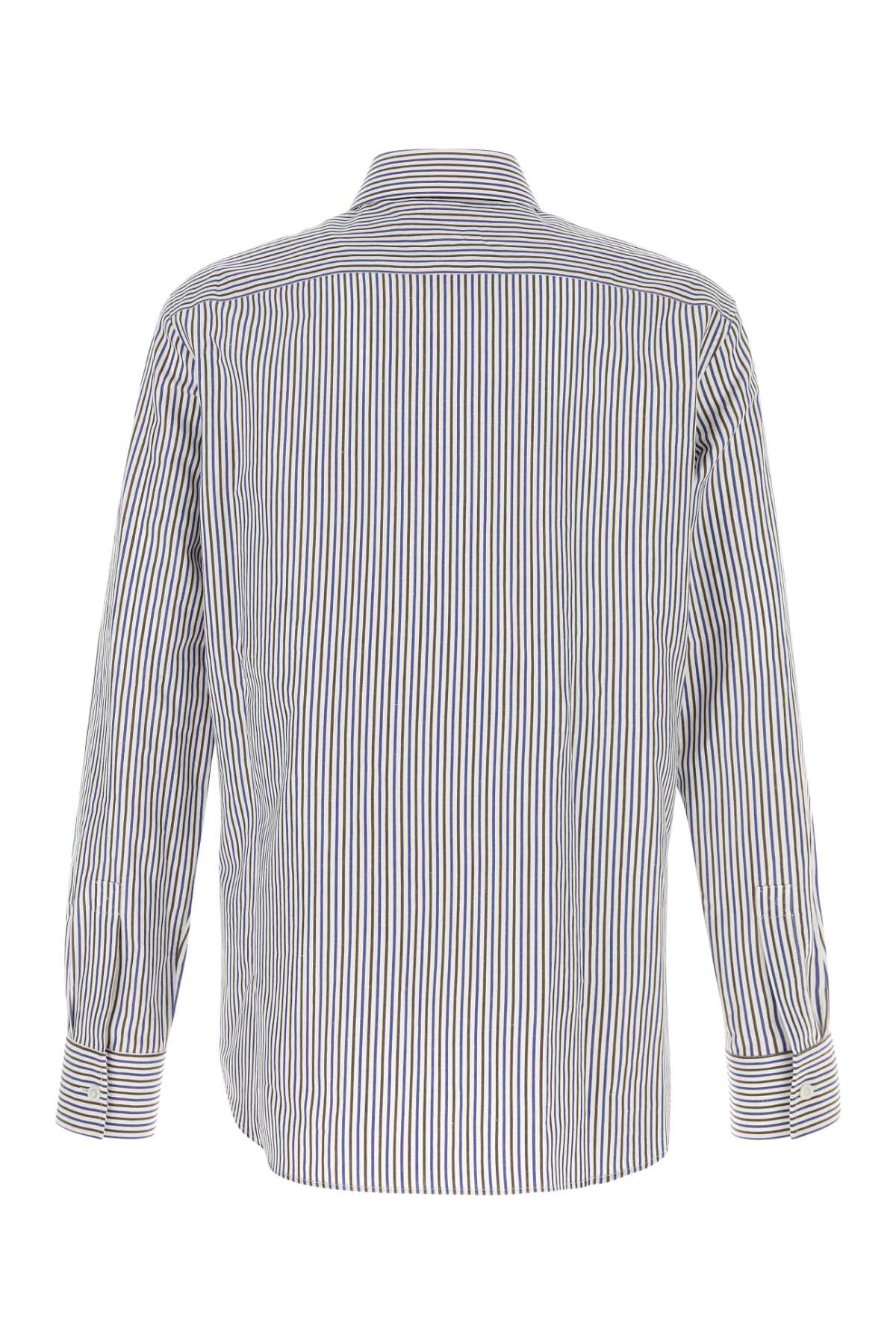 Bottega Veneta Men Camicia Con Logo In Gray