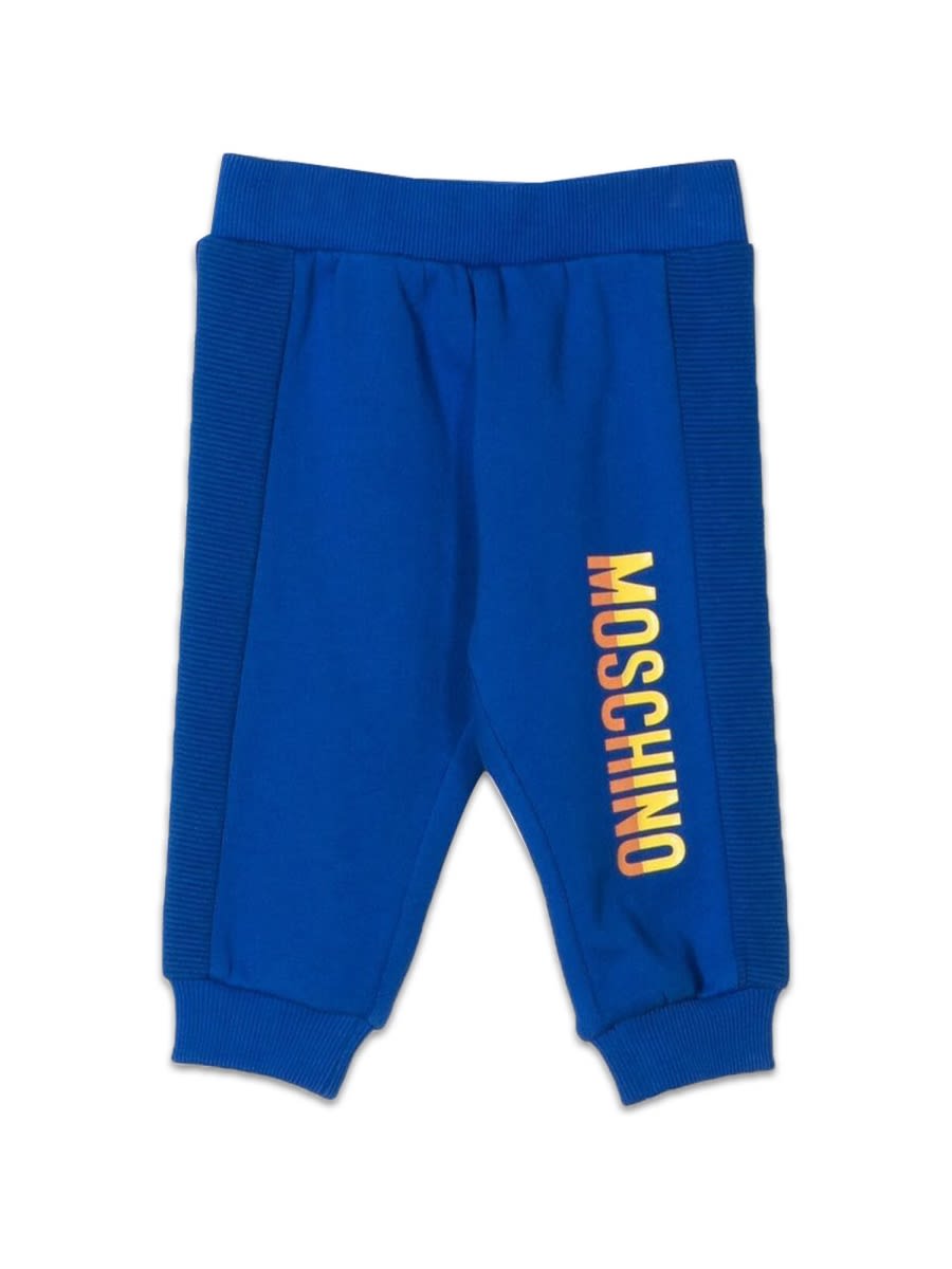 Moschino Pantalone Jogging Con Logo In Blue