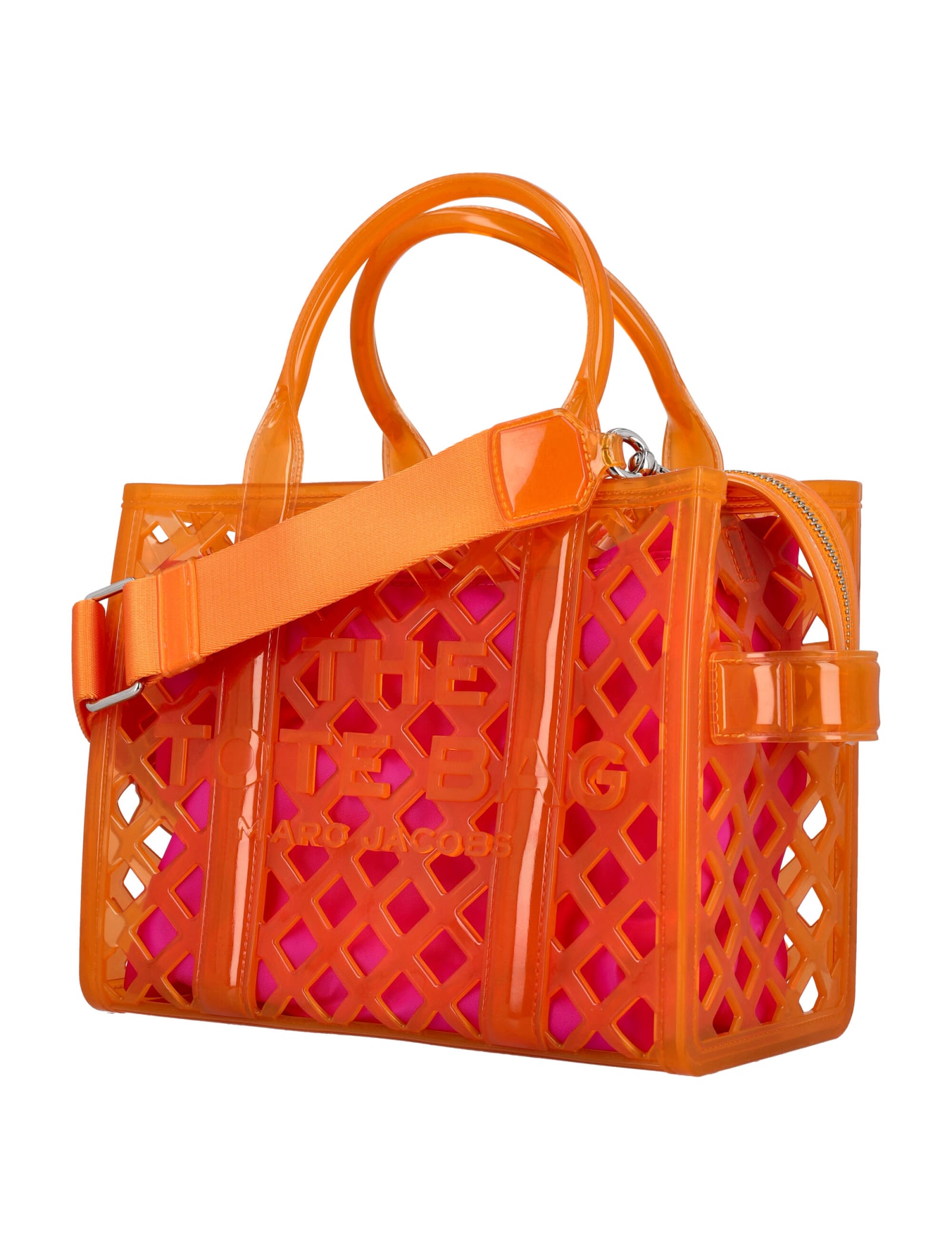 Shop Marc Jacobs The Jelly Small Tote Bag In Tangerine