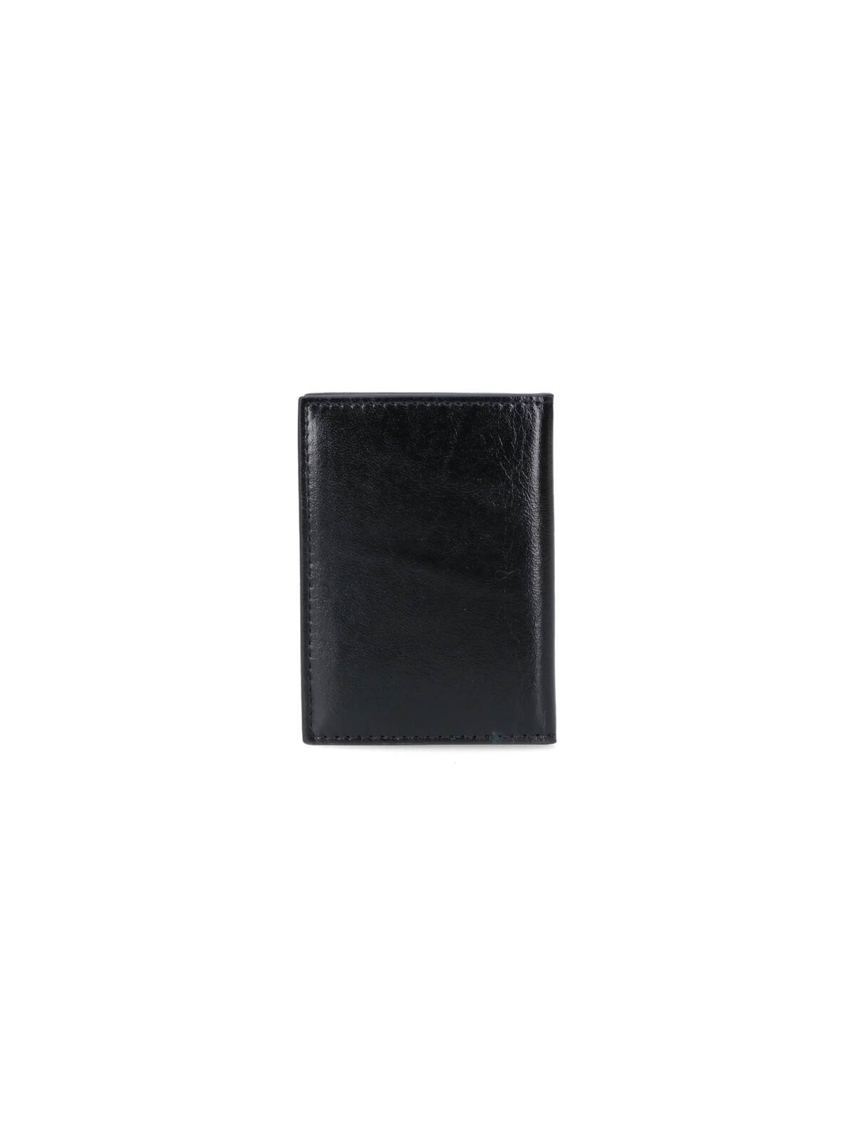 Vivienne Westwood Smooth Black Wallet With Iconic Emblem In Black