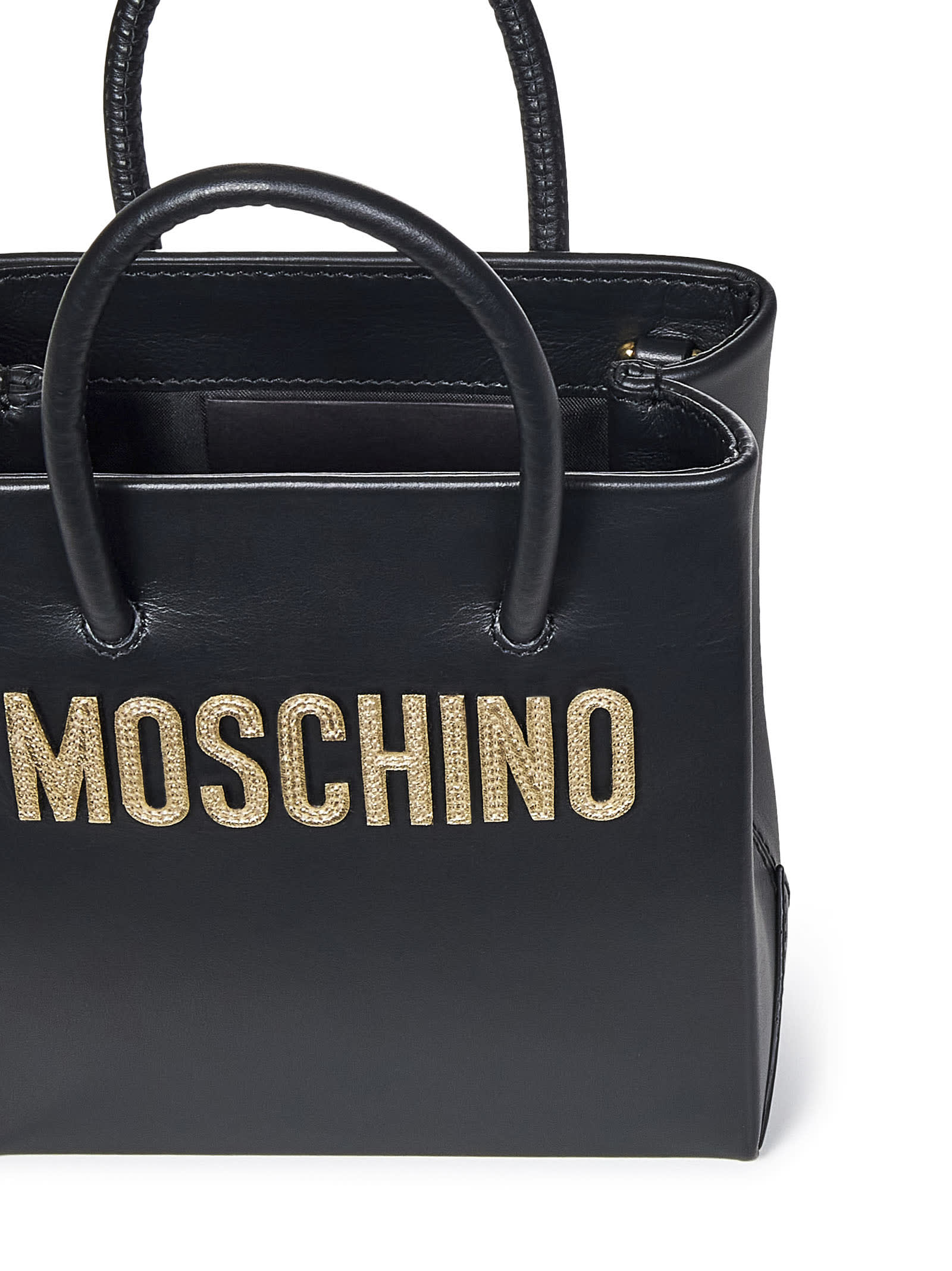 Shop Moschino Tote In Black